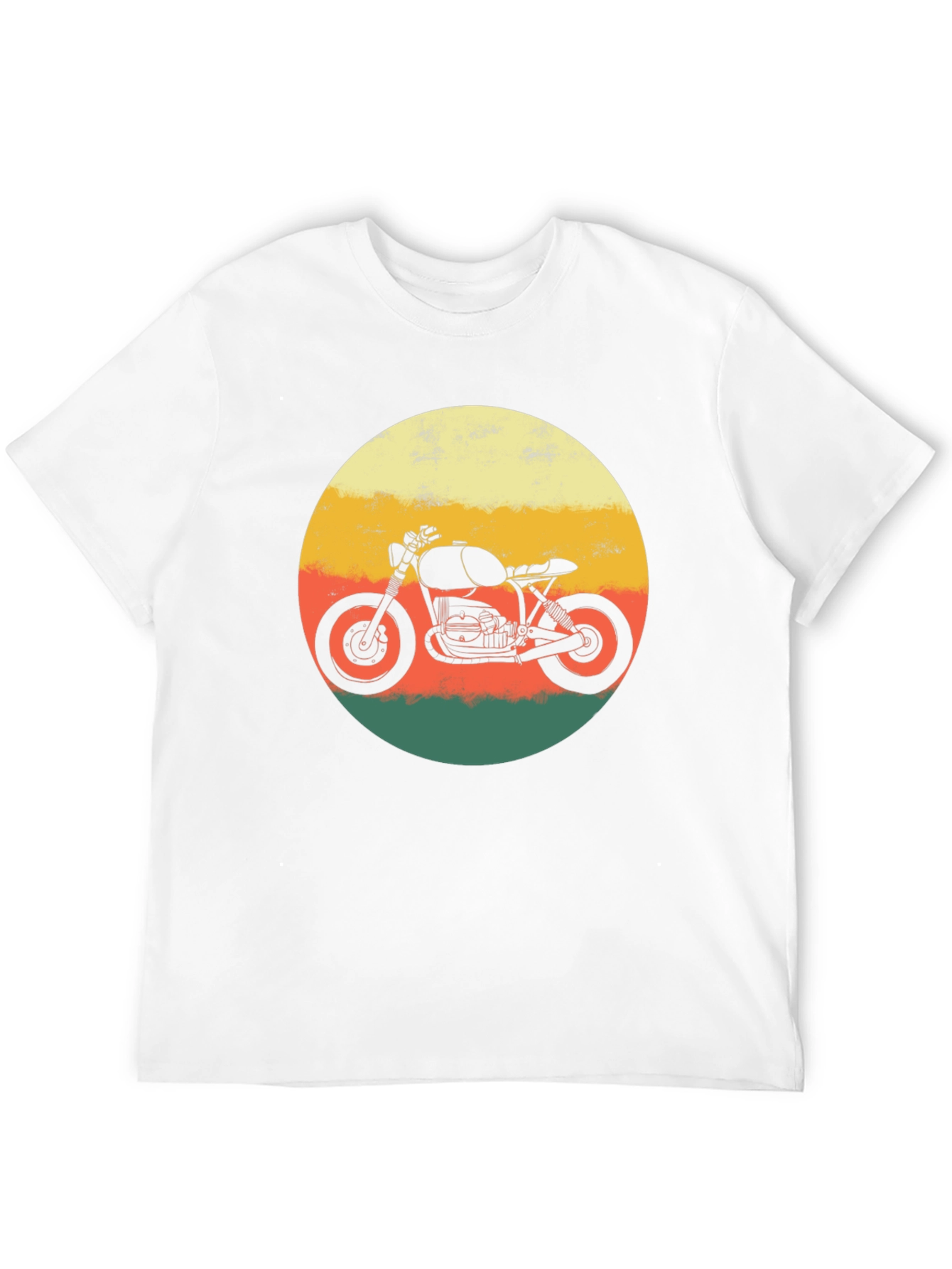 Retro Motorcycle T-Shirt - Black
