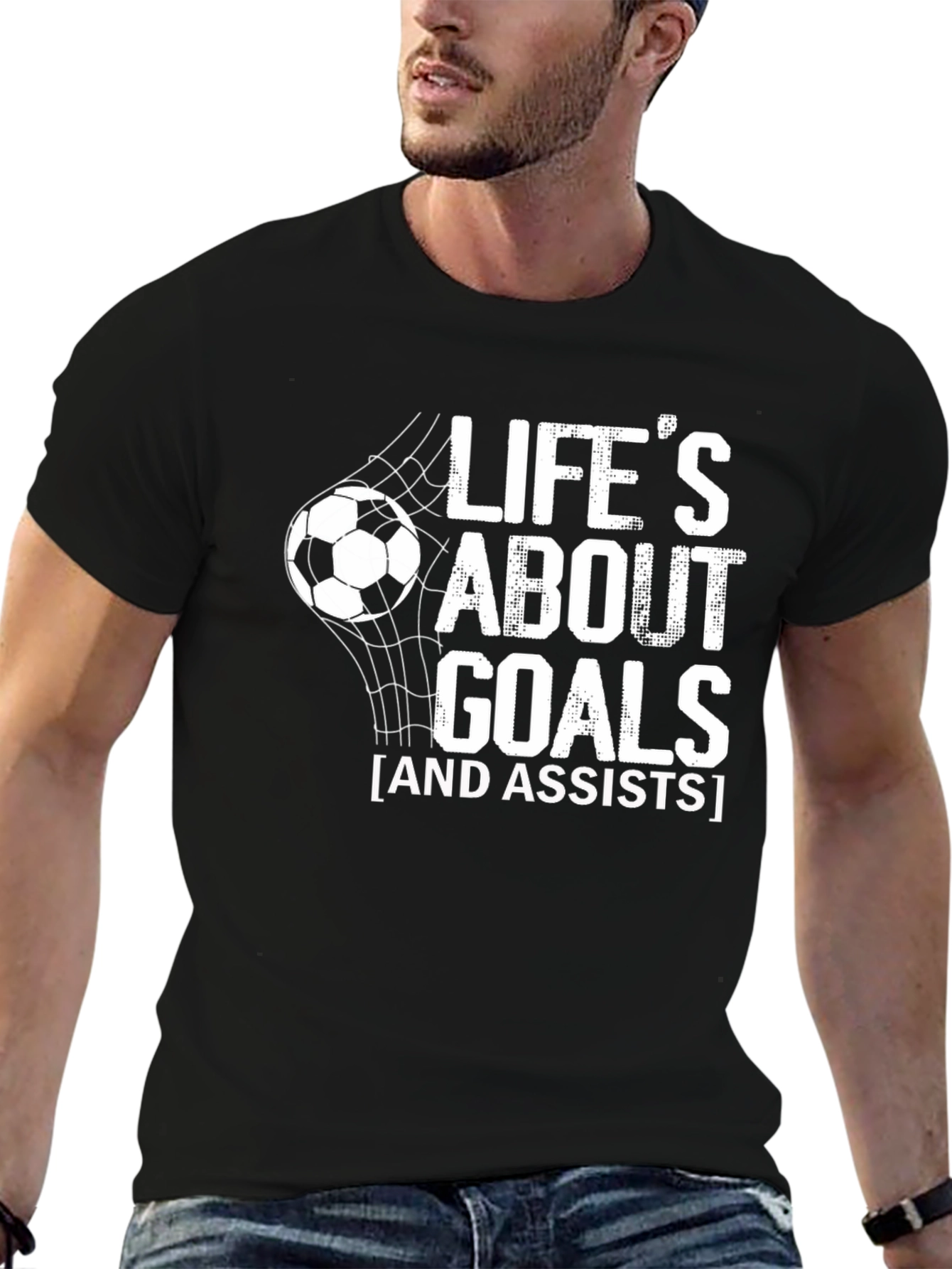 Lifes About Goals Soccer T-Shirt