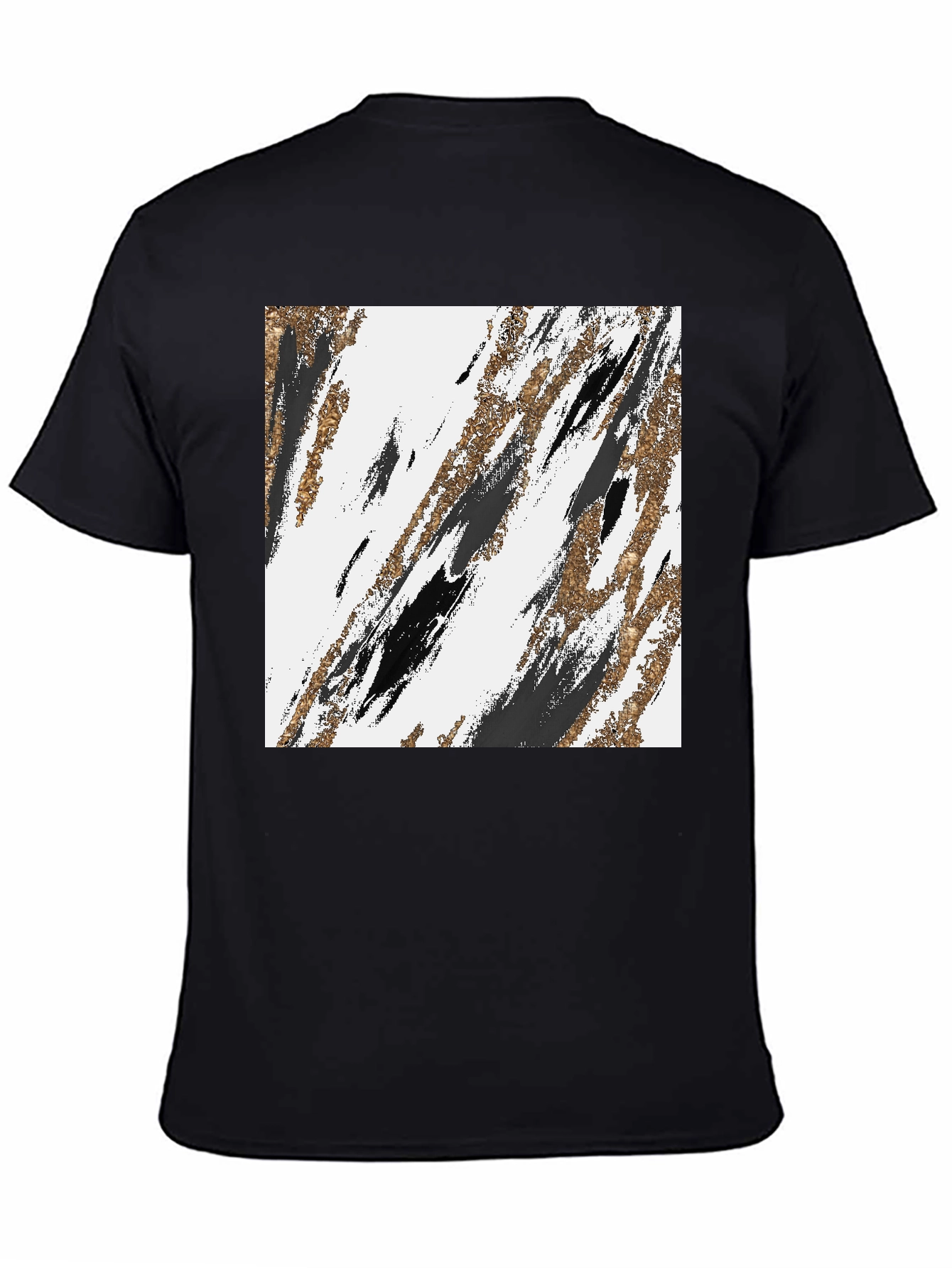 Abstract Brushstroke Graphic Tee - Modern Casual