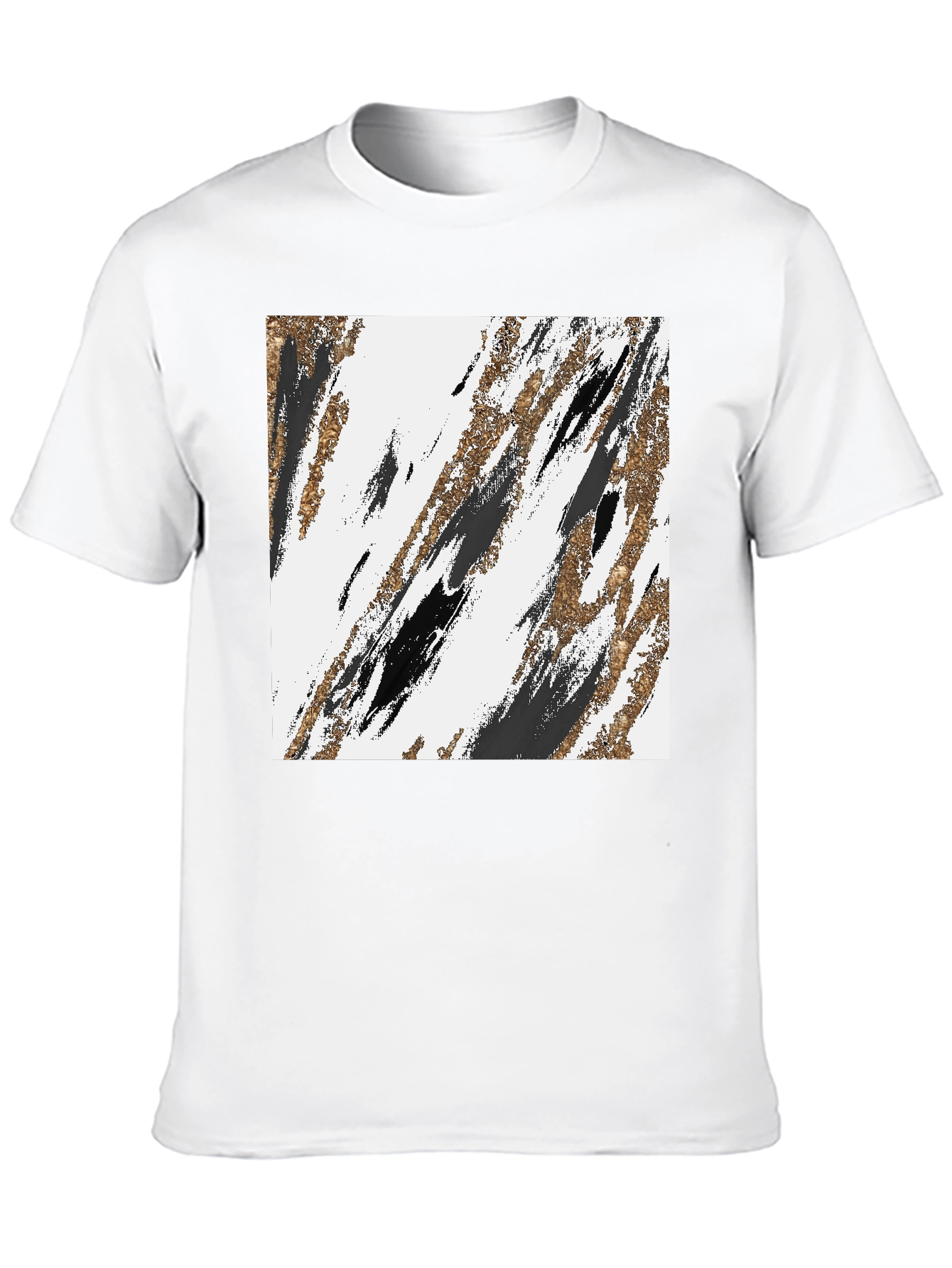 Abstract Brushstroke Graphic Tee - Modern Casual
