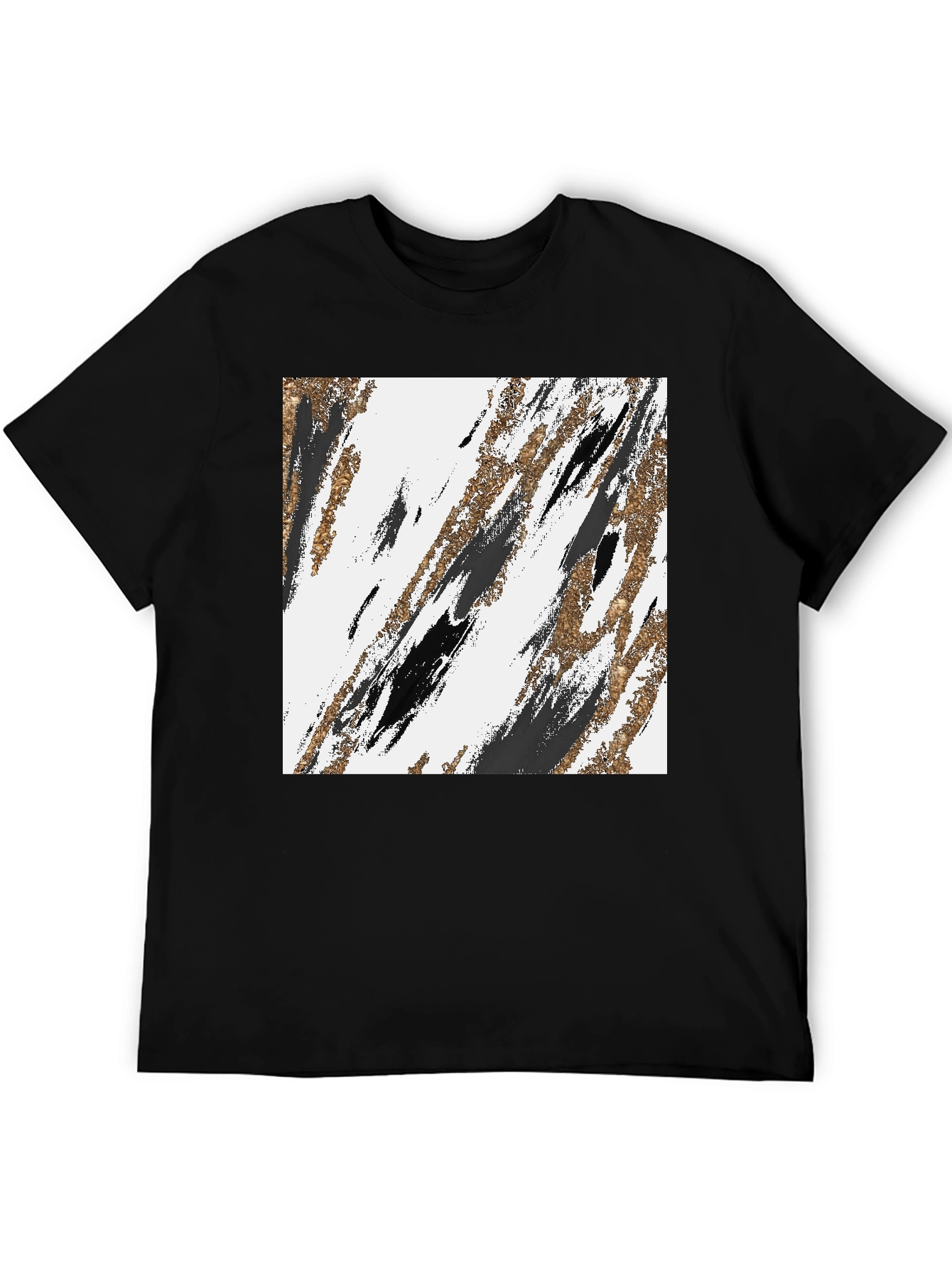 Abstract Brushstroke Graphic Tee - Modern Casual