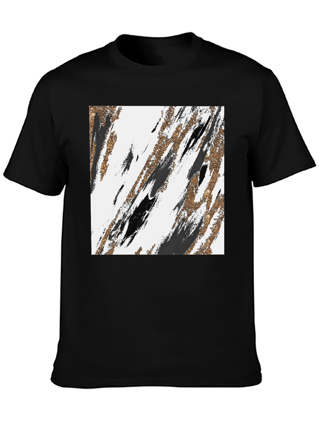 Abstract Brushstroke Graphic Tee - Modern Casual