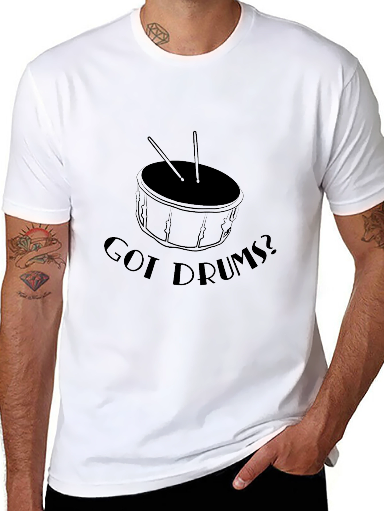 Got Drums? Black Graphic T-Shirt