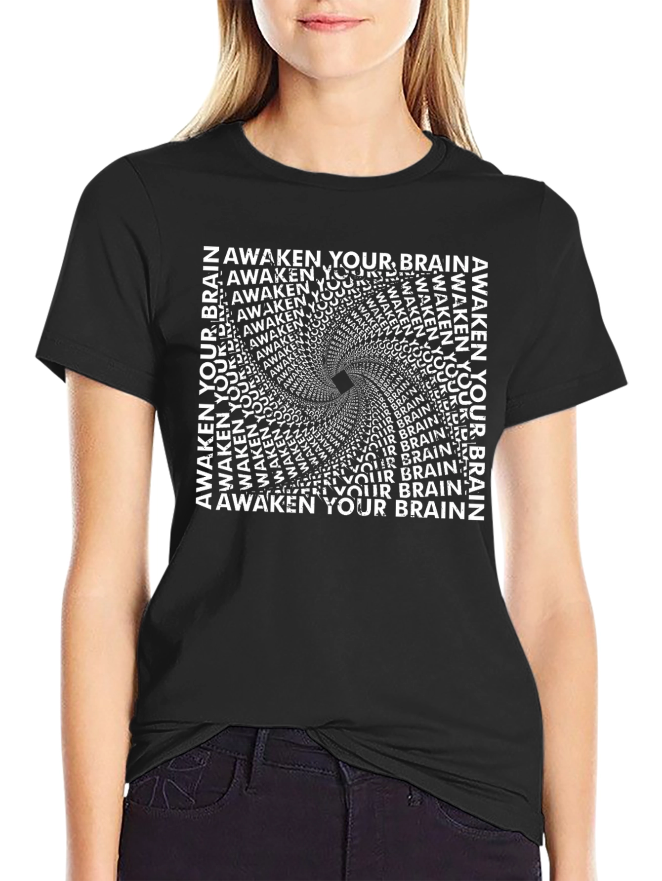Awaken Your Brain Graphic Tee - Black