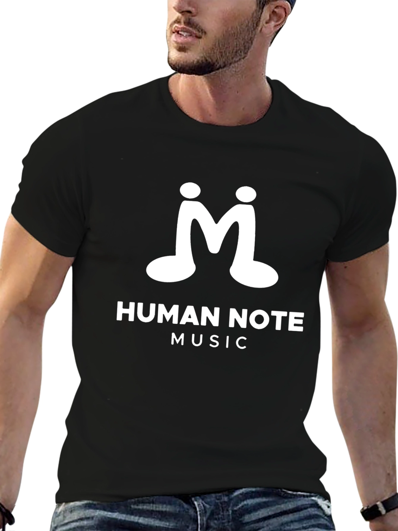 Human Note Music Black T-Shirt