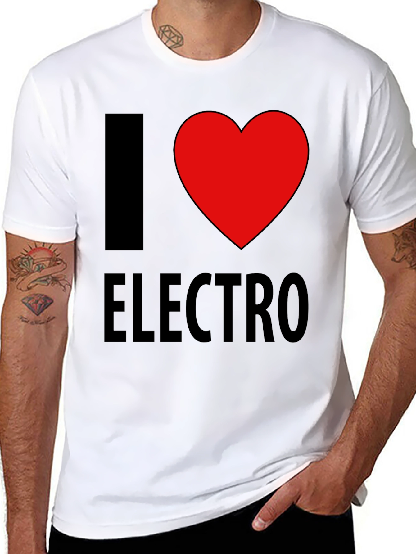 I Heart Electro Black T-Shirt