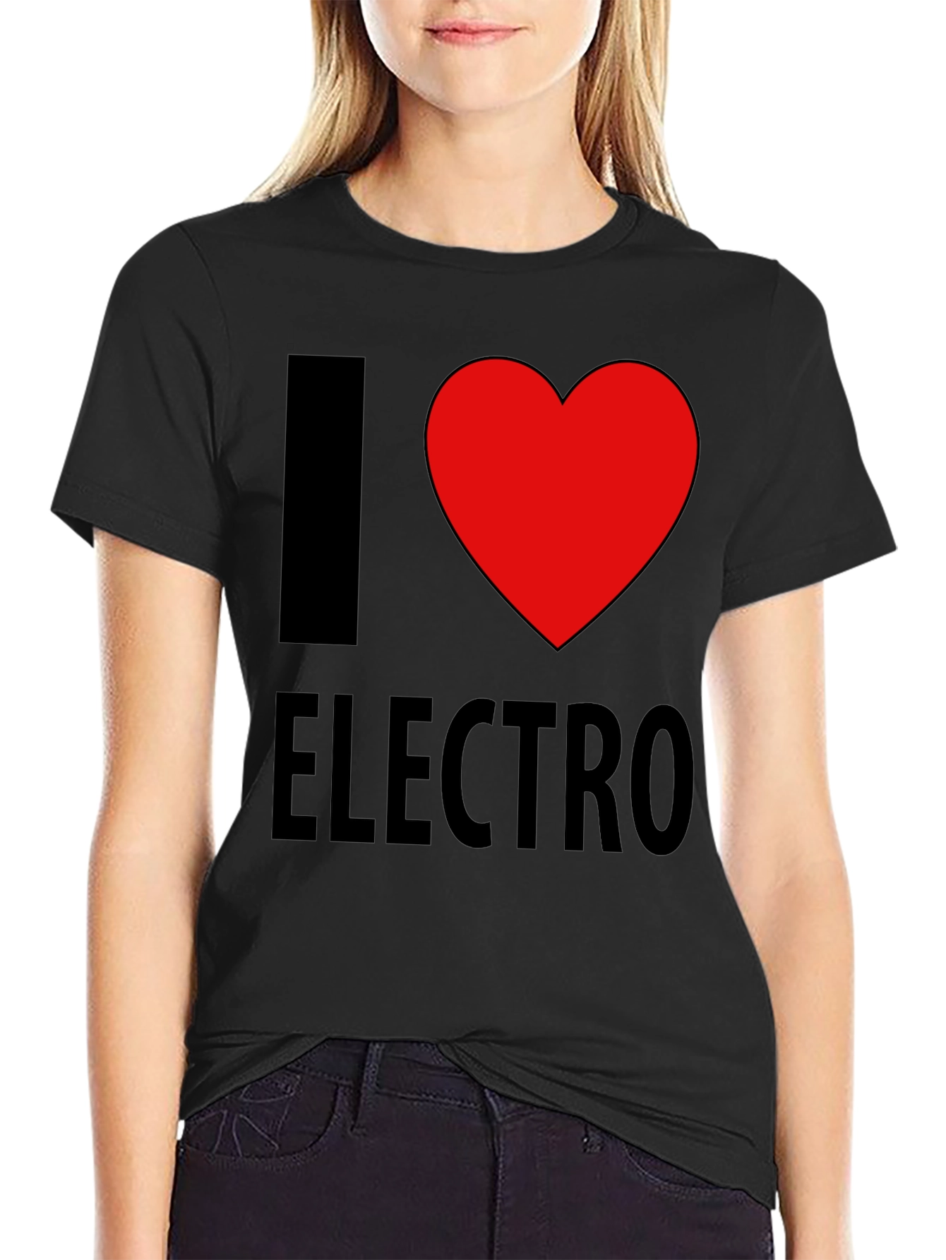I Heart Electro Black T-Shirt