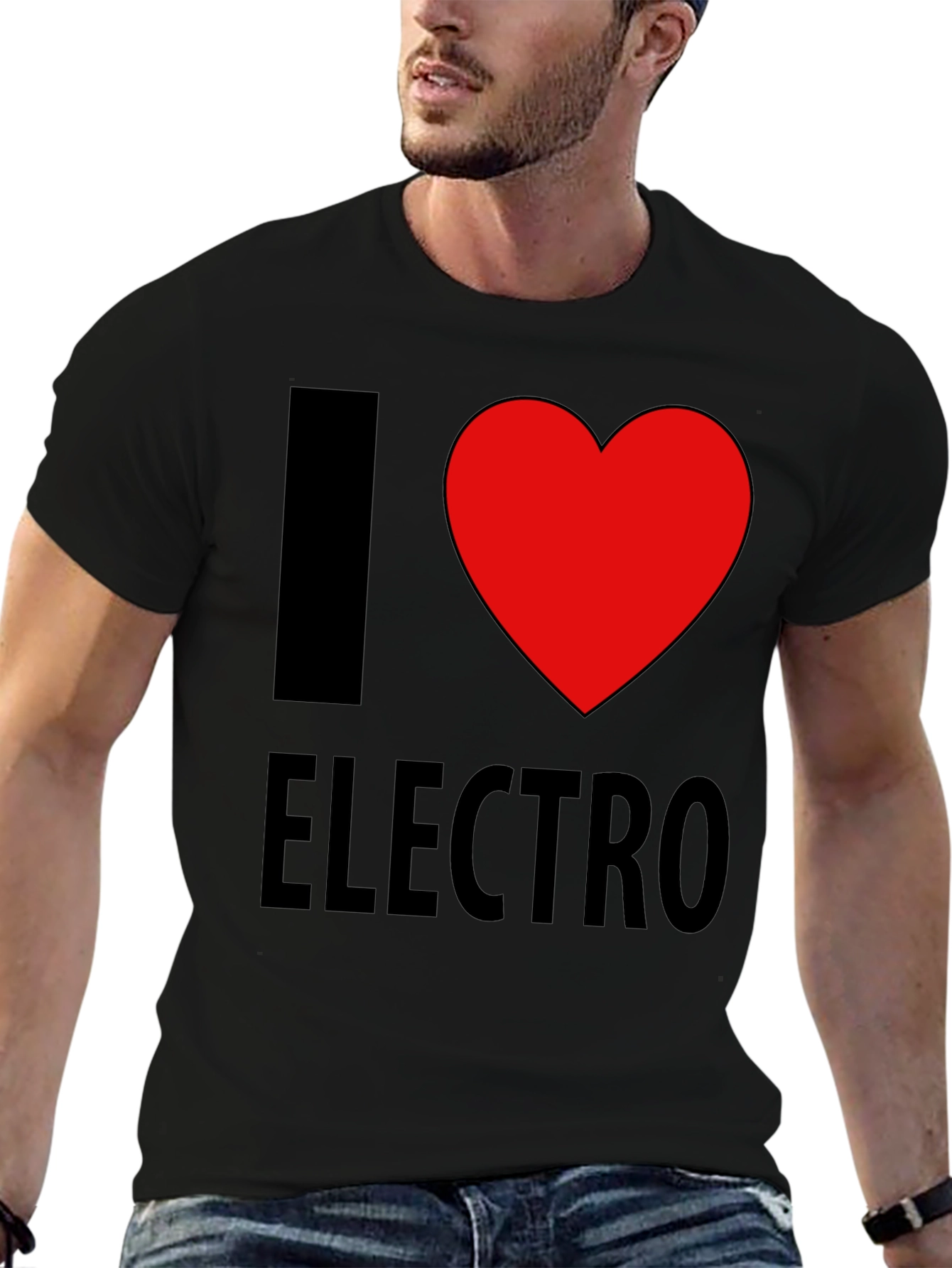 I Heart Electro Black T-Shirt