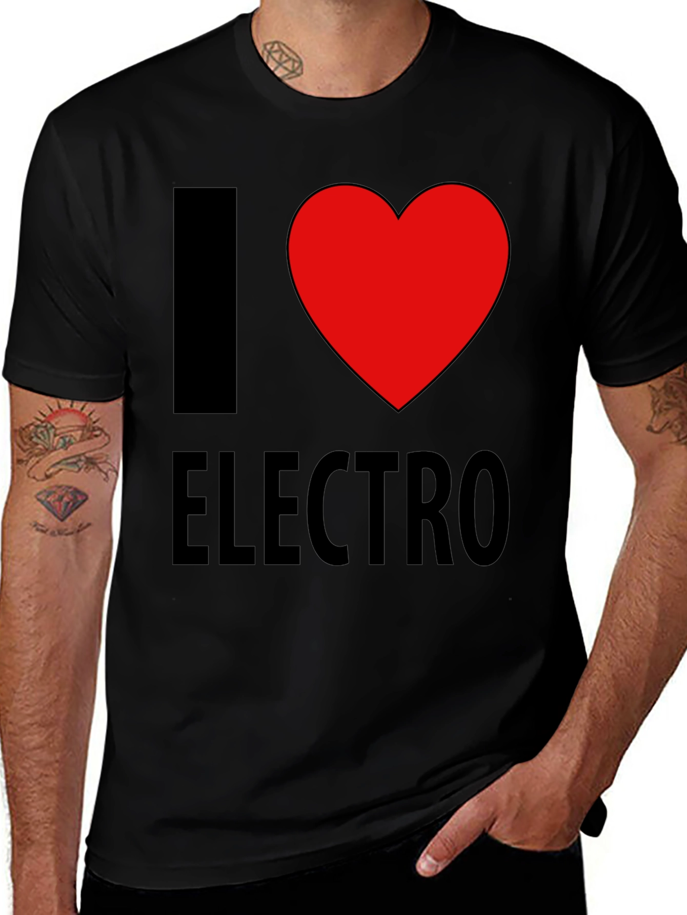 I Heart Electro Black T-Shirt