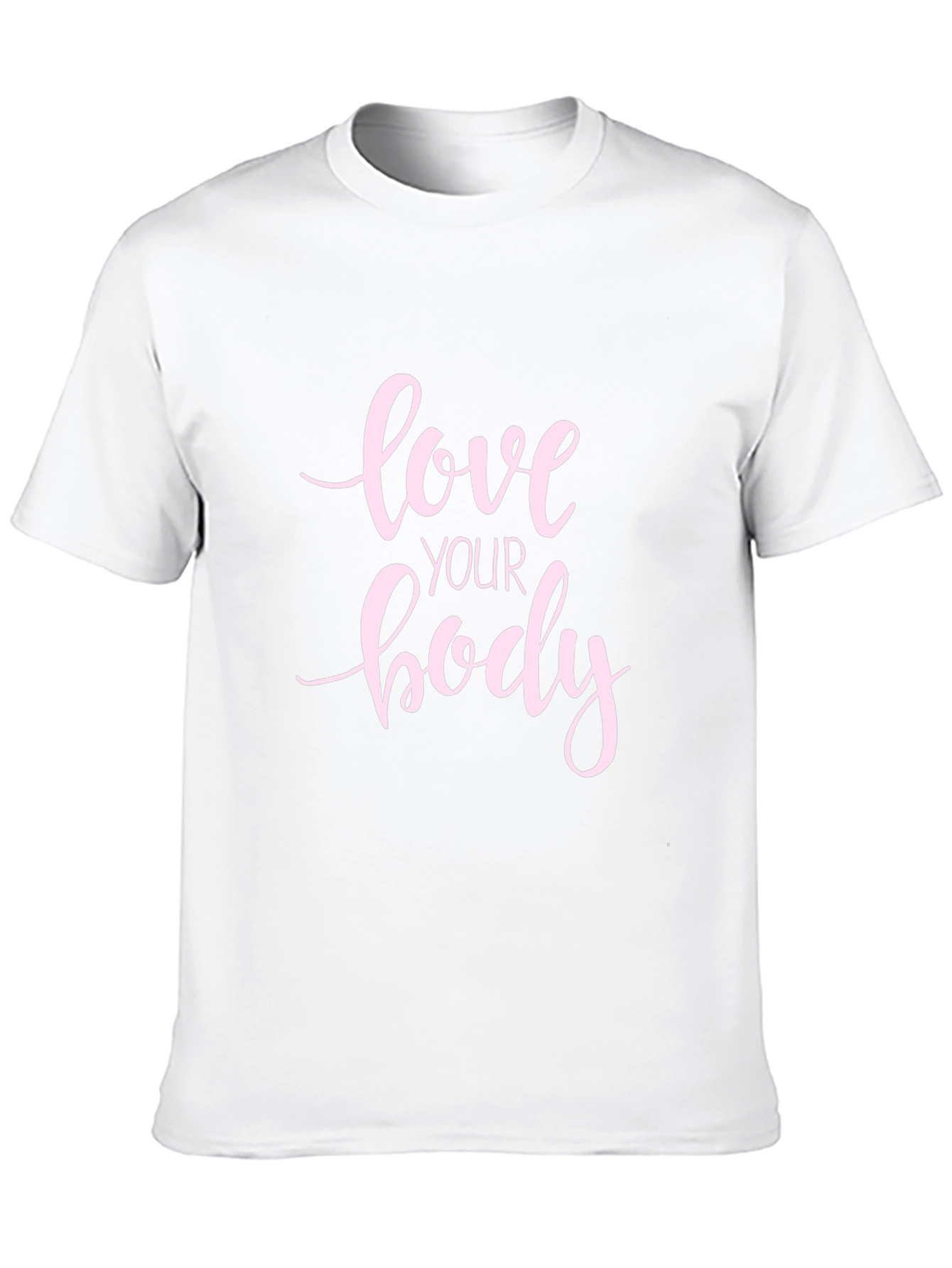 Love Your Body Graphic Tee - Black Cotton T-Shirt