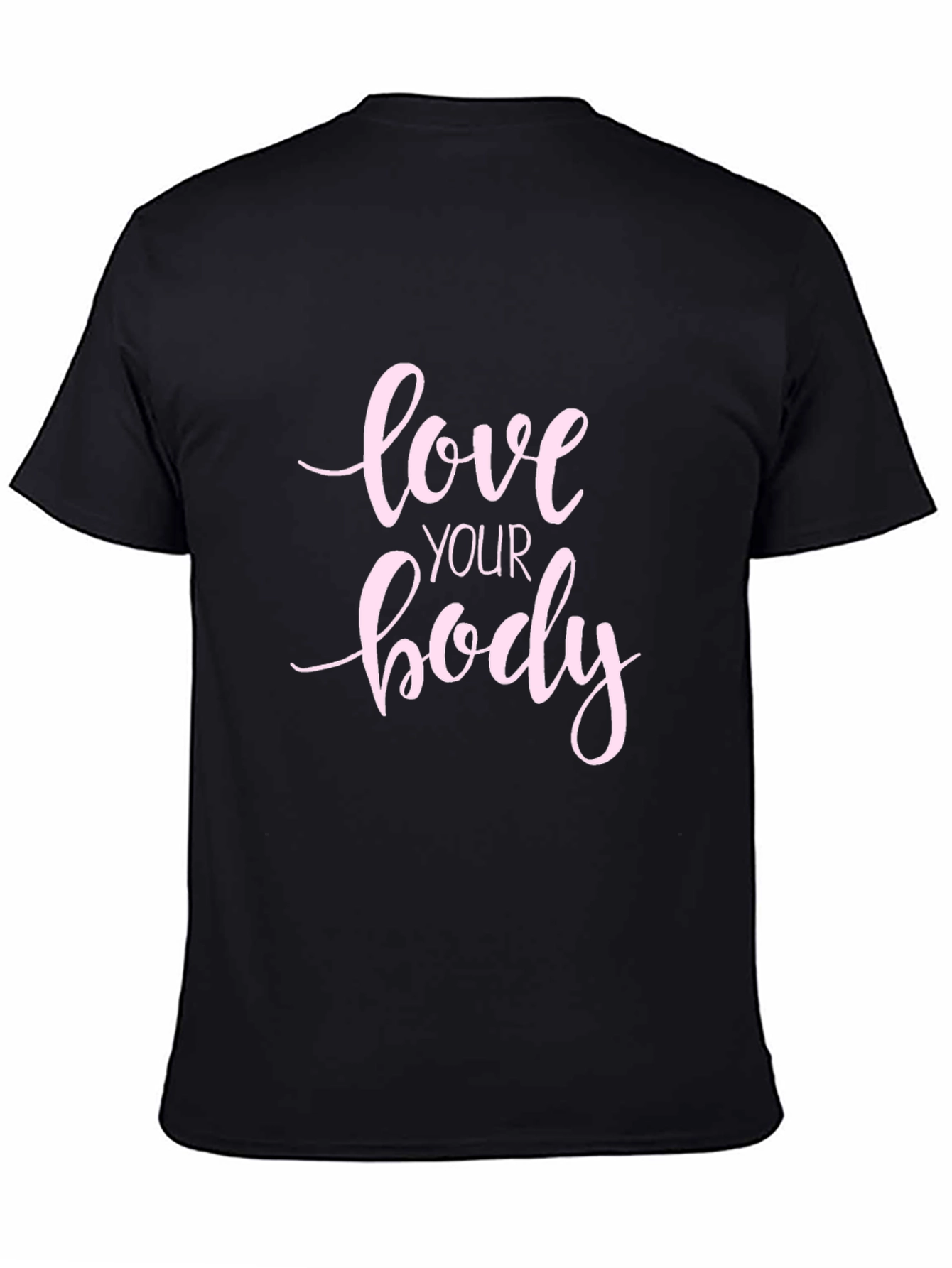Love Your Body Graphic Tee - Black Cotton T-Shirt