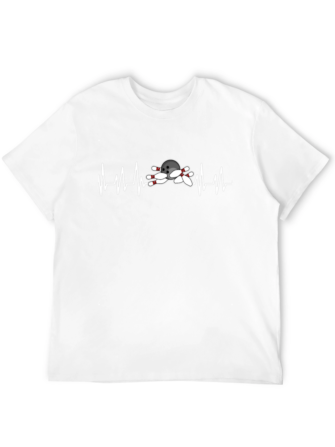 Bowling Heartbeat Graphic Tee - Black
