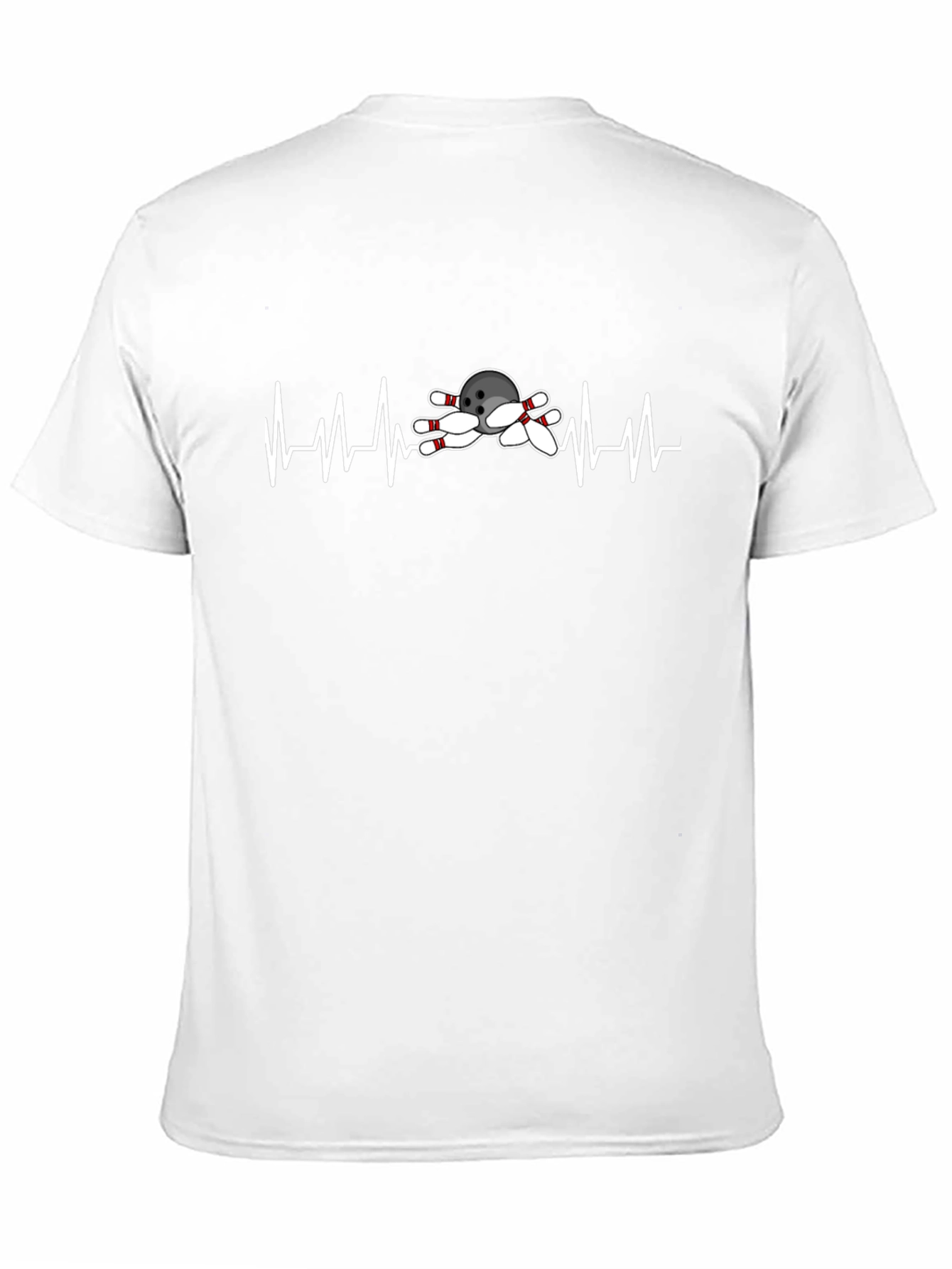 Bowling Heartbeat Graphic Tee - Black