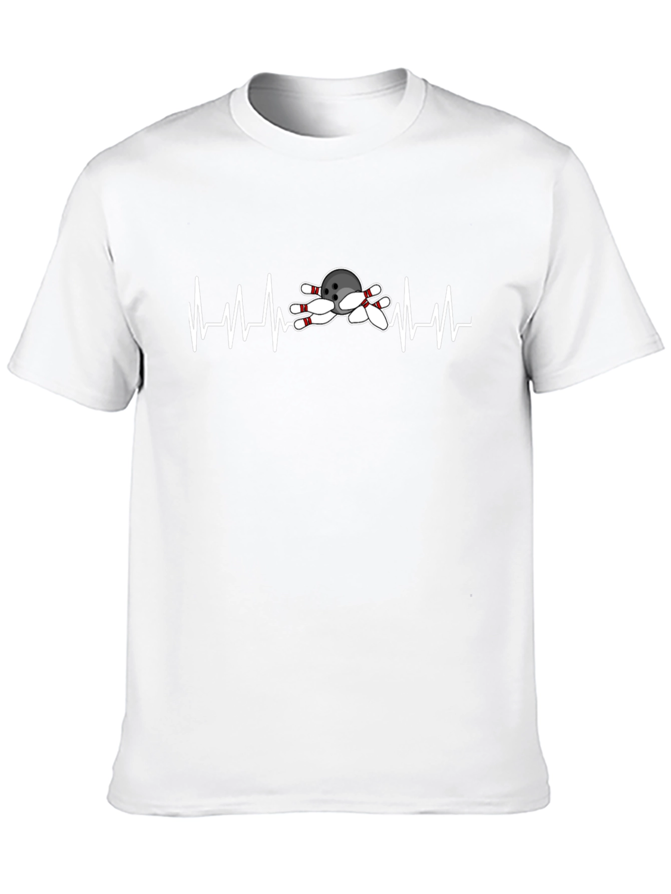 Bowling Heartbeat Graphic Tee - Black