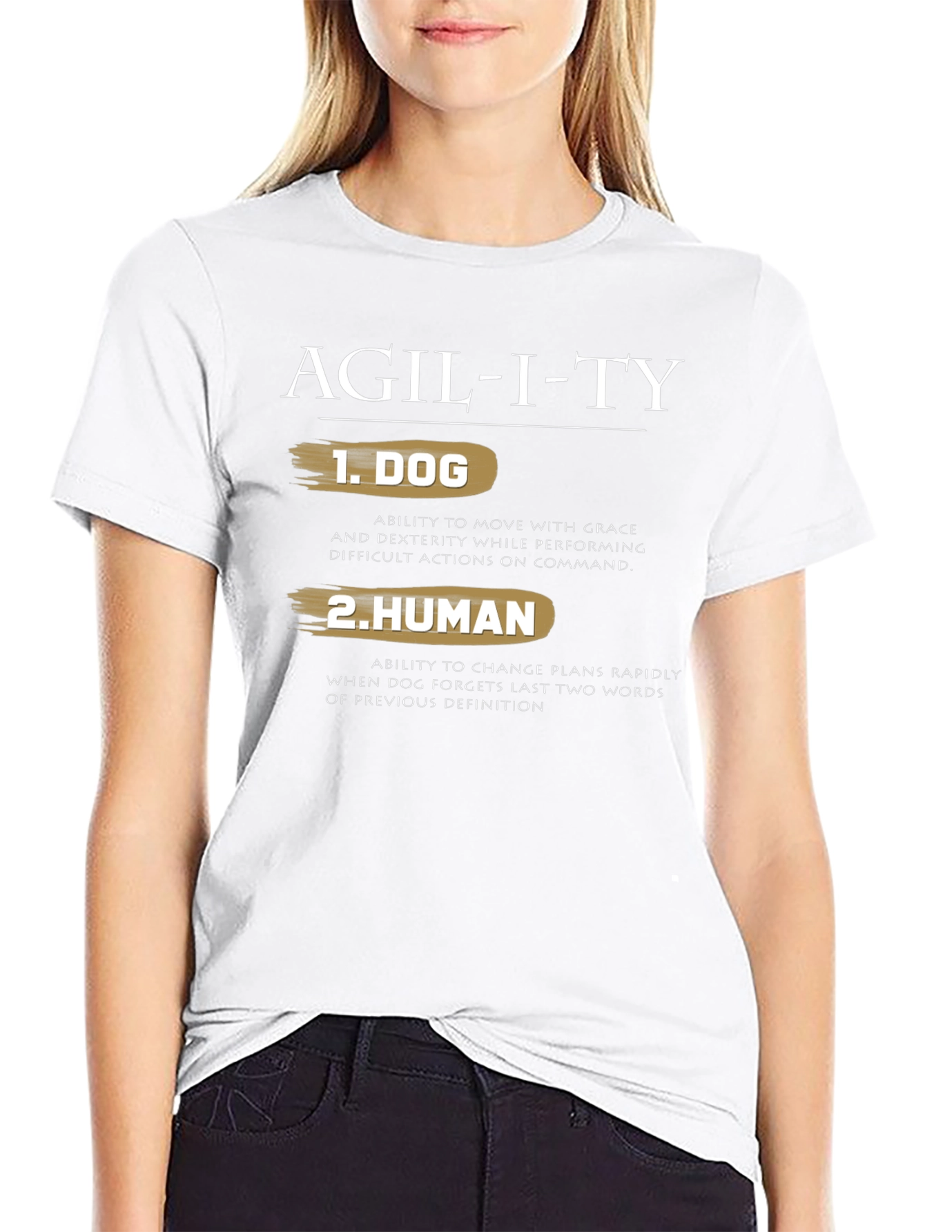 Agility Dog Human Graphic Tee - Funny T-Shirt