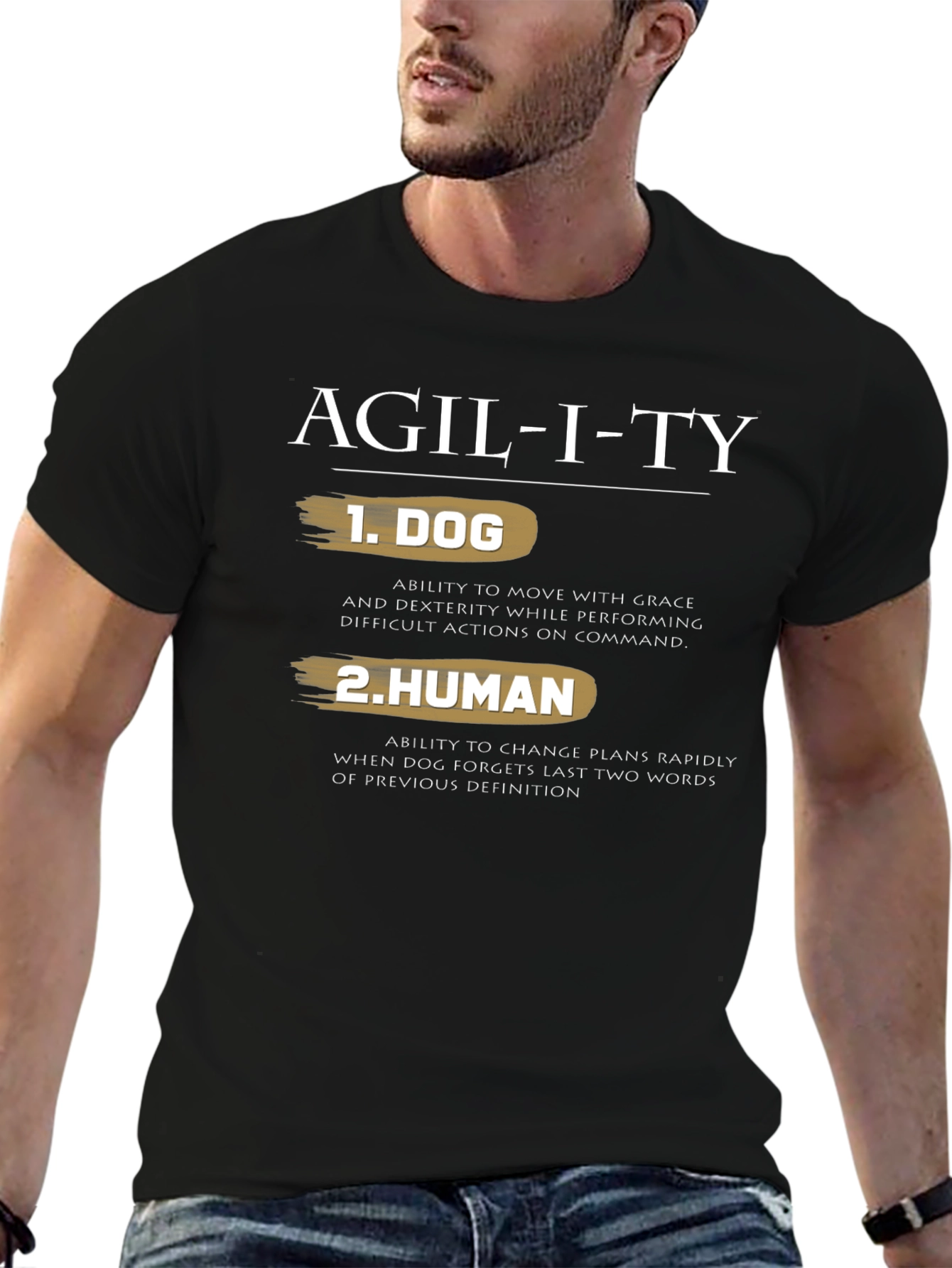 Agility Dog Human Graphic Tee - Funny T-Shirt