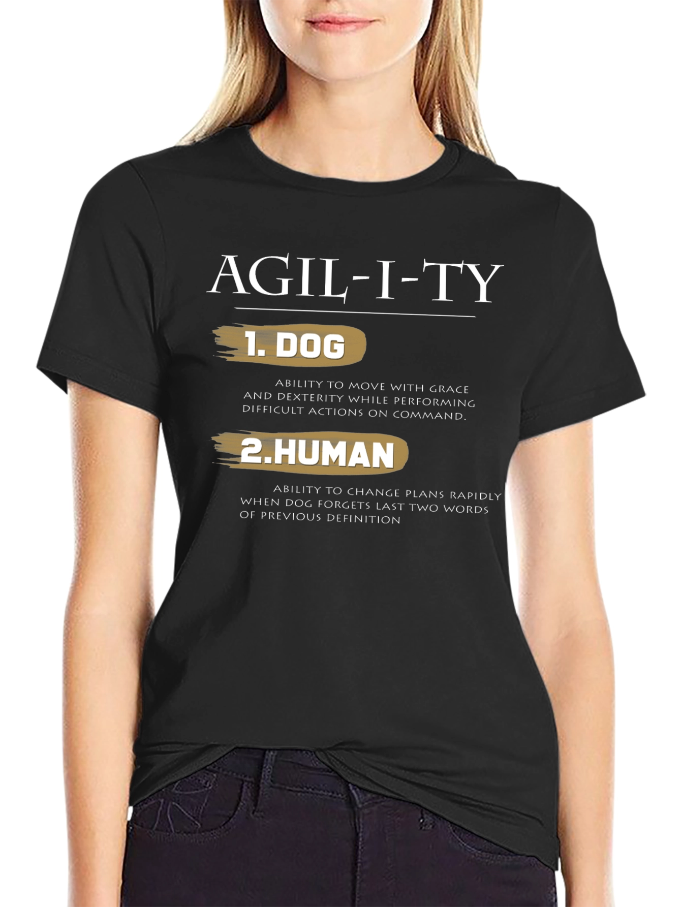 Agility Dog Human Graphic Tee - Funny T-Shirt