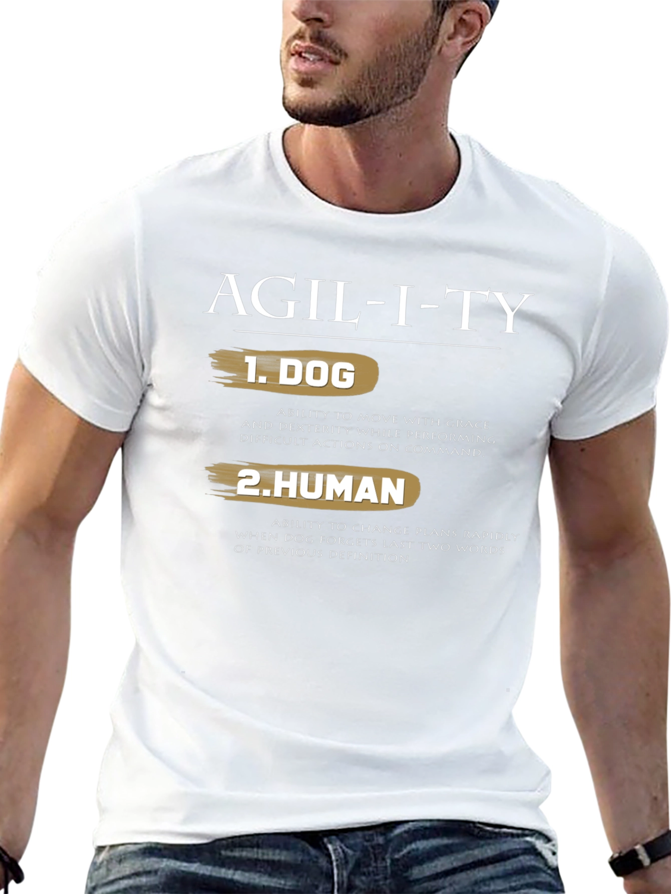 Agility Dog Human Graphic Tee - Funny T-Shirt