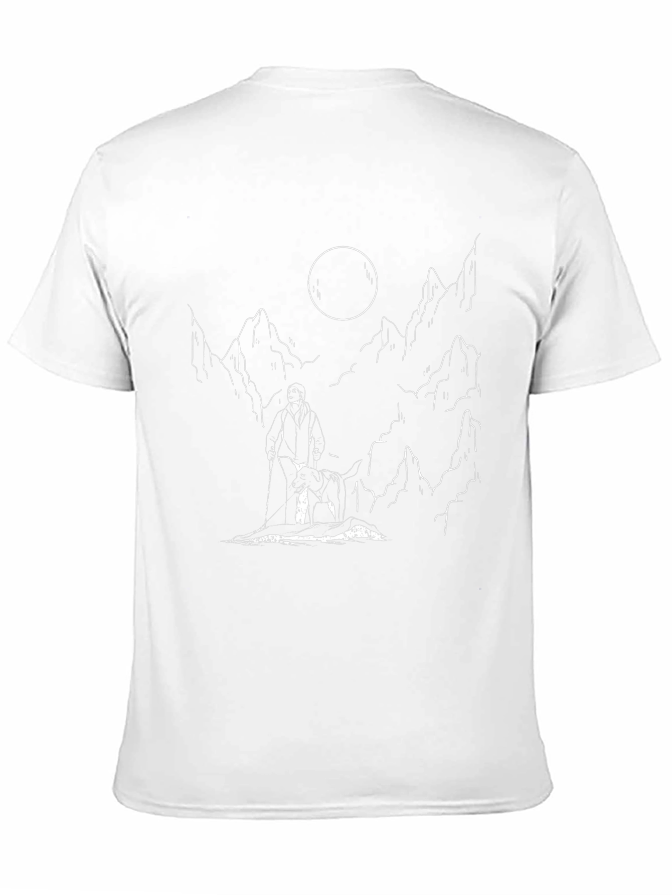 Mountain Moon Graphic Tee - Black Cotton Blend