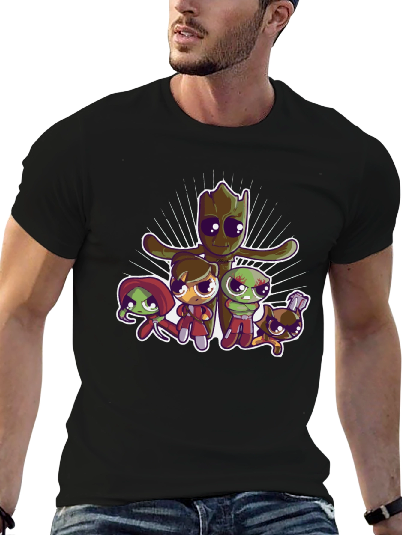 Guardians of the Galaxy Chibi T-Shirt - Black