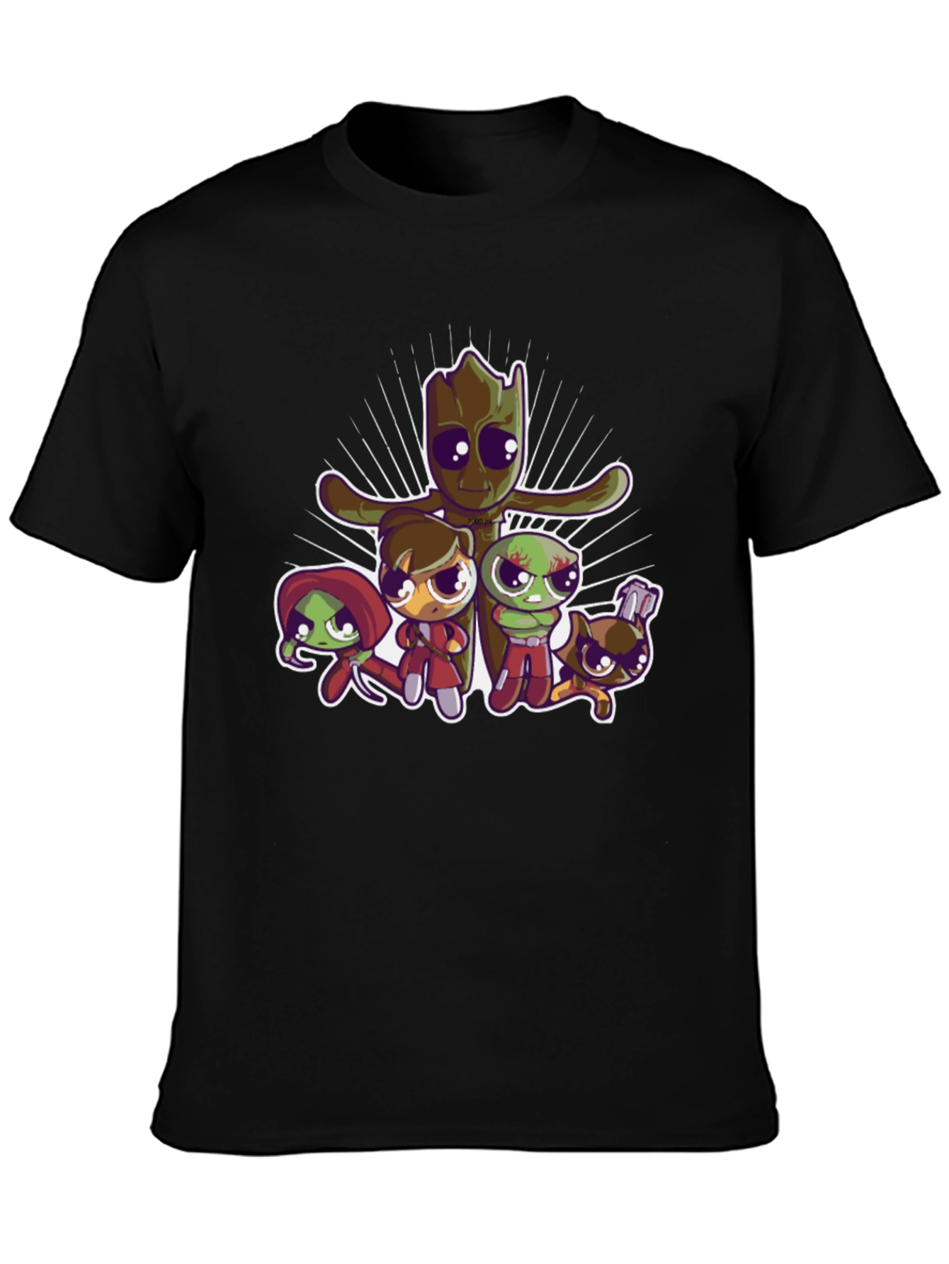 Guardians of the Galaxy Chibi T-Shirt - Black