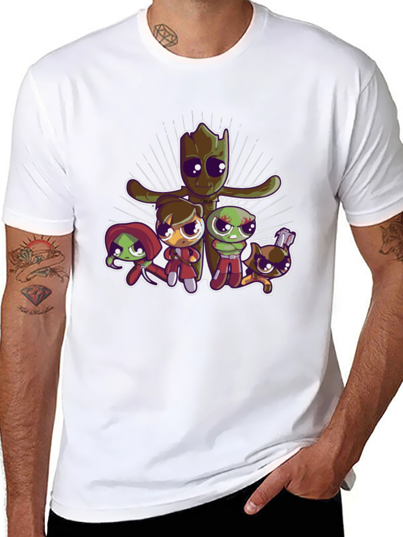 Guardians of the Galaxy Chibi T-Shirt - Black