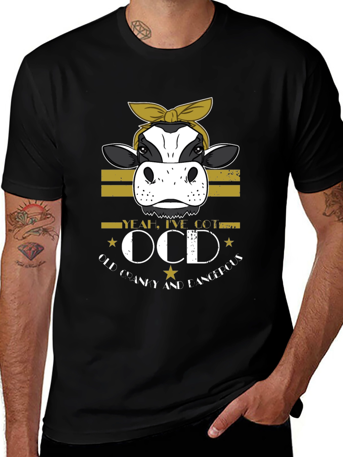 OCD Cow T-Shirt - Old Cranky and Dangerous