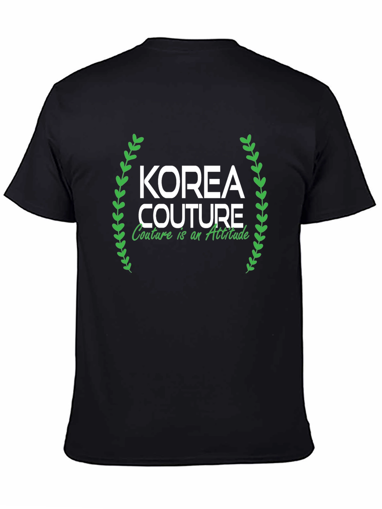 Korea Couture Black Graphic Tee