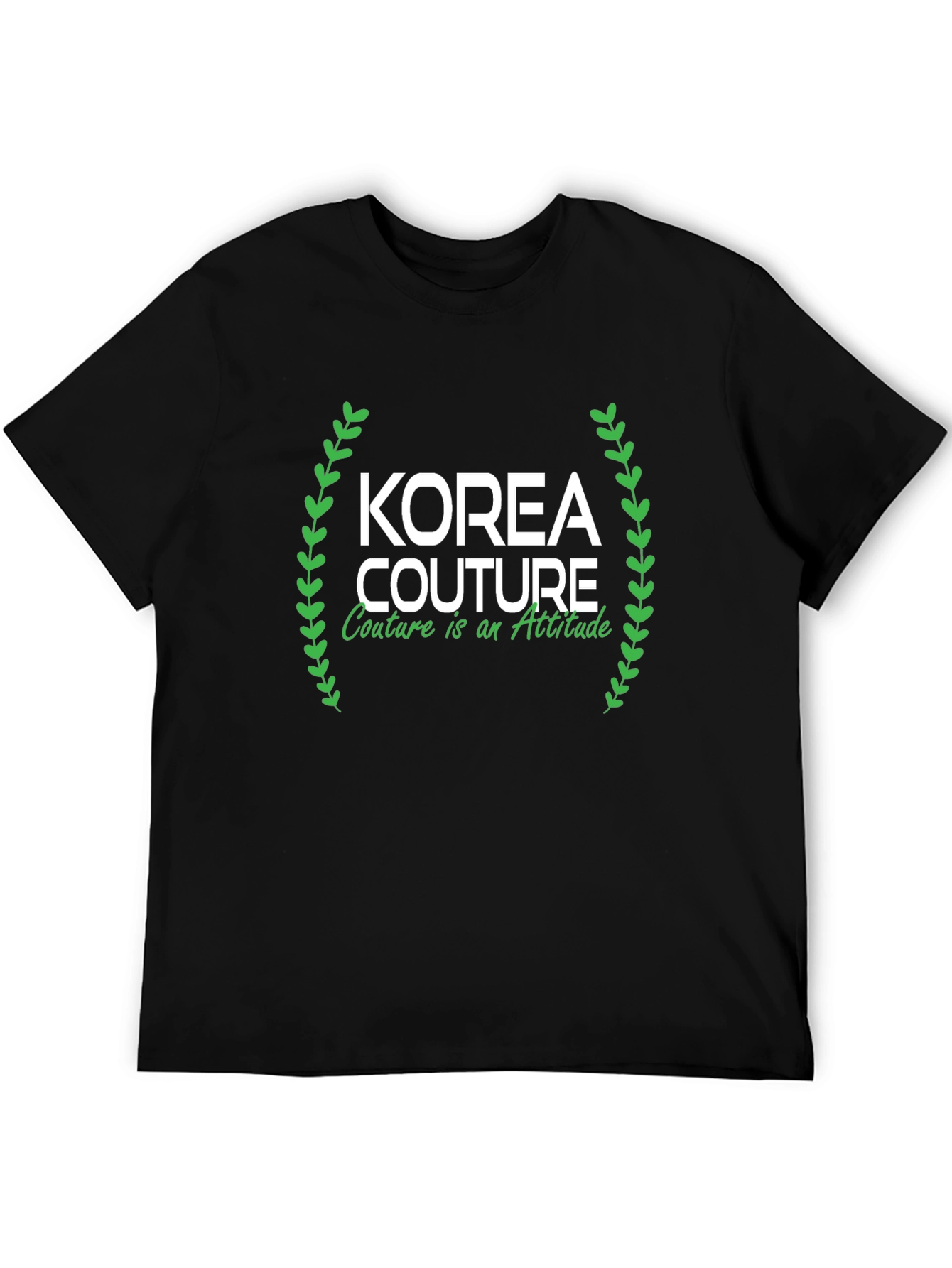 Korea Couture Black Graphic Tee