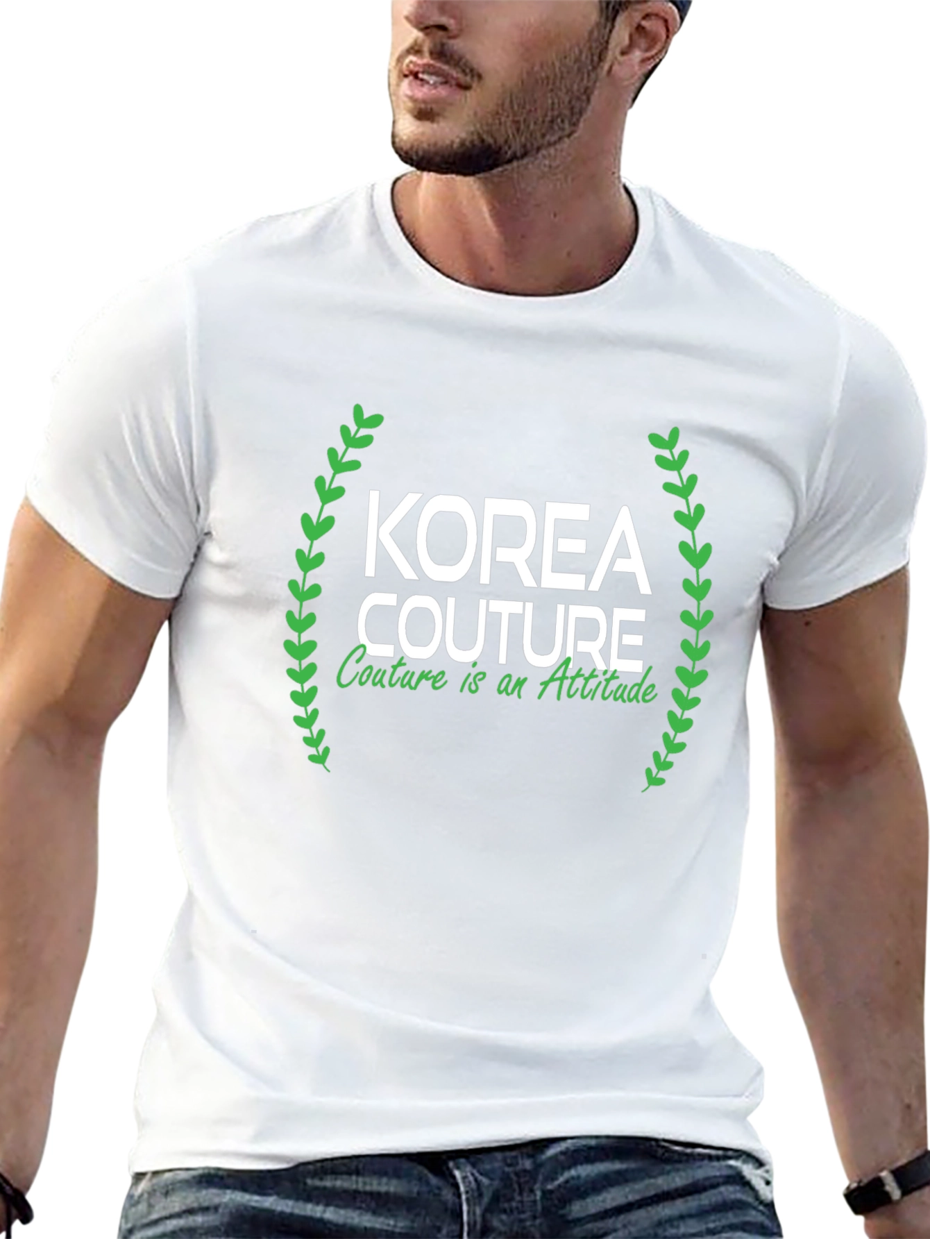 Korea Couture Black Graphic Tee