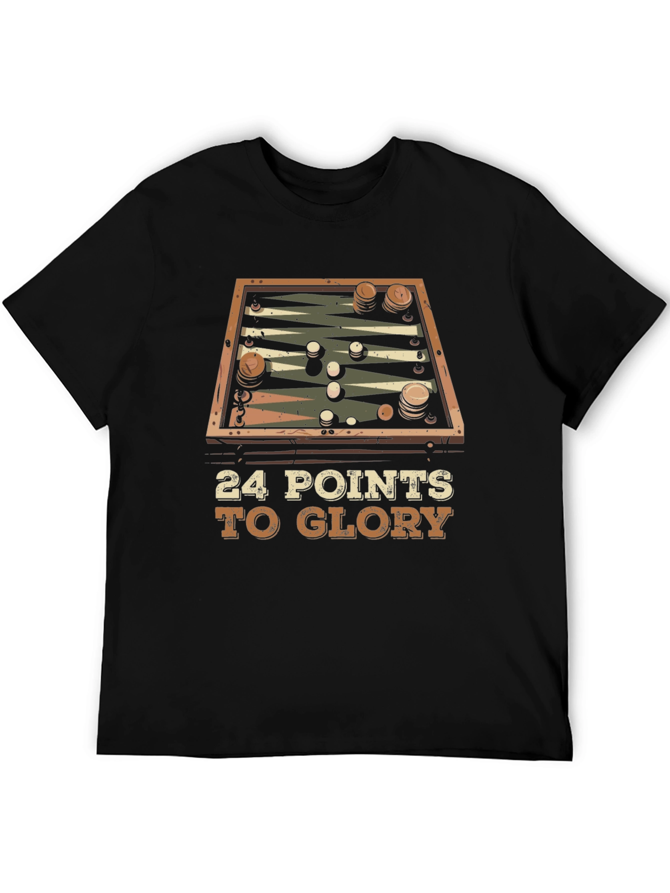 Backgammon T-Shirt: 24 Points to Glory!