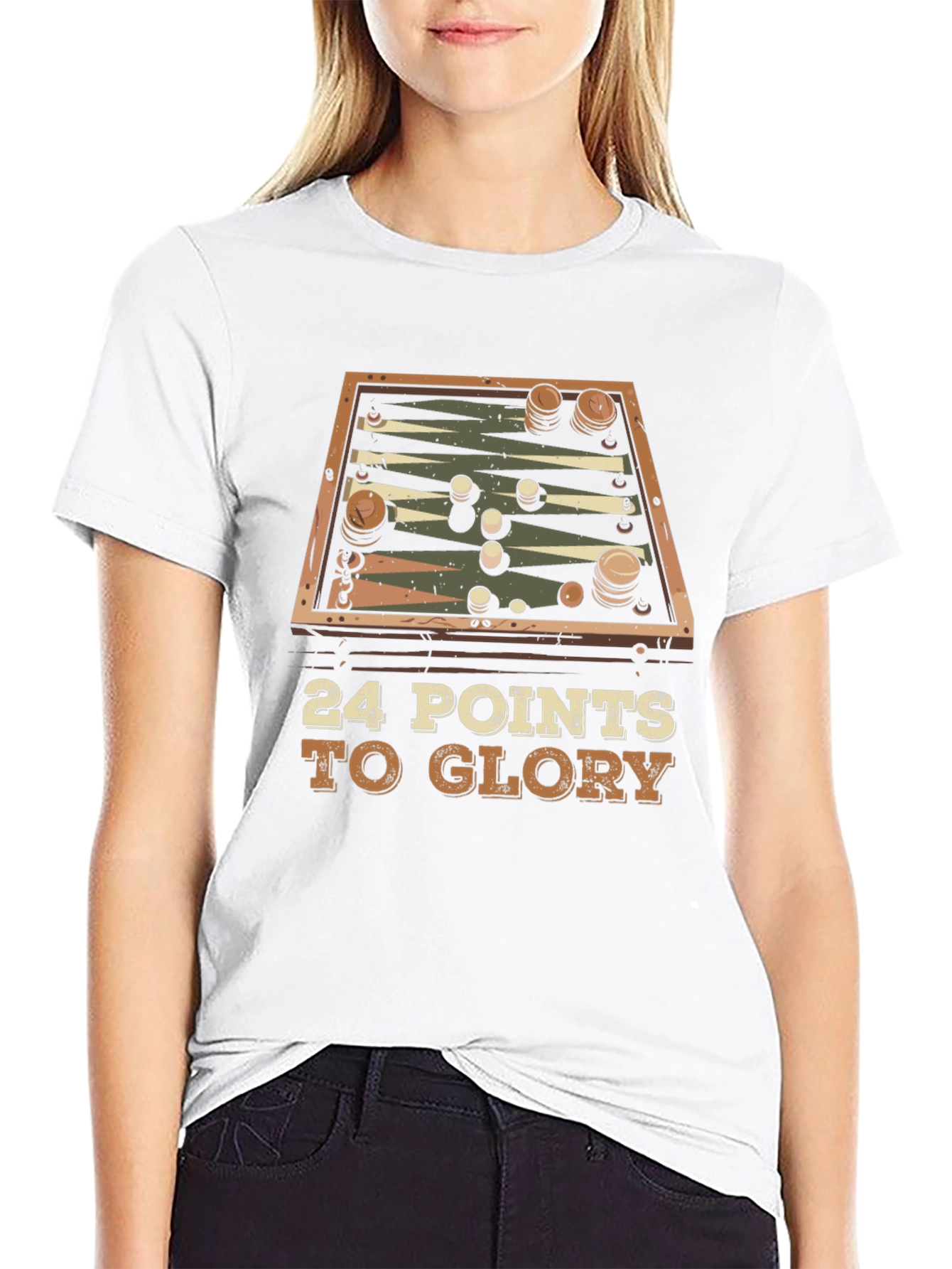 Backgammon T-Shirt: 24 Points to Glory!