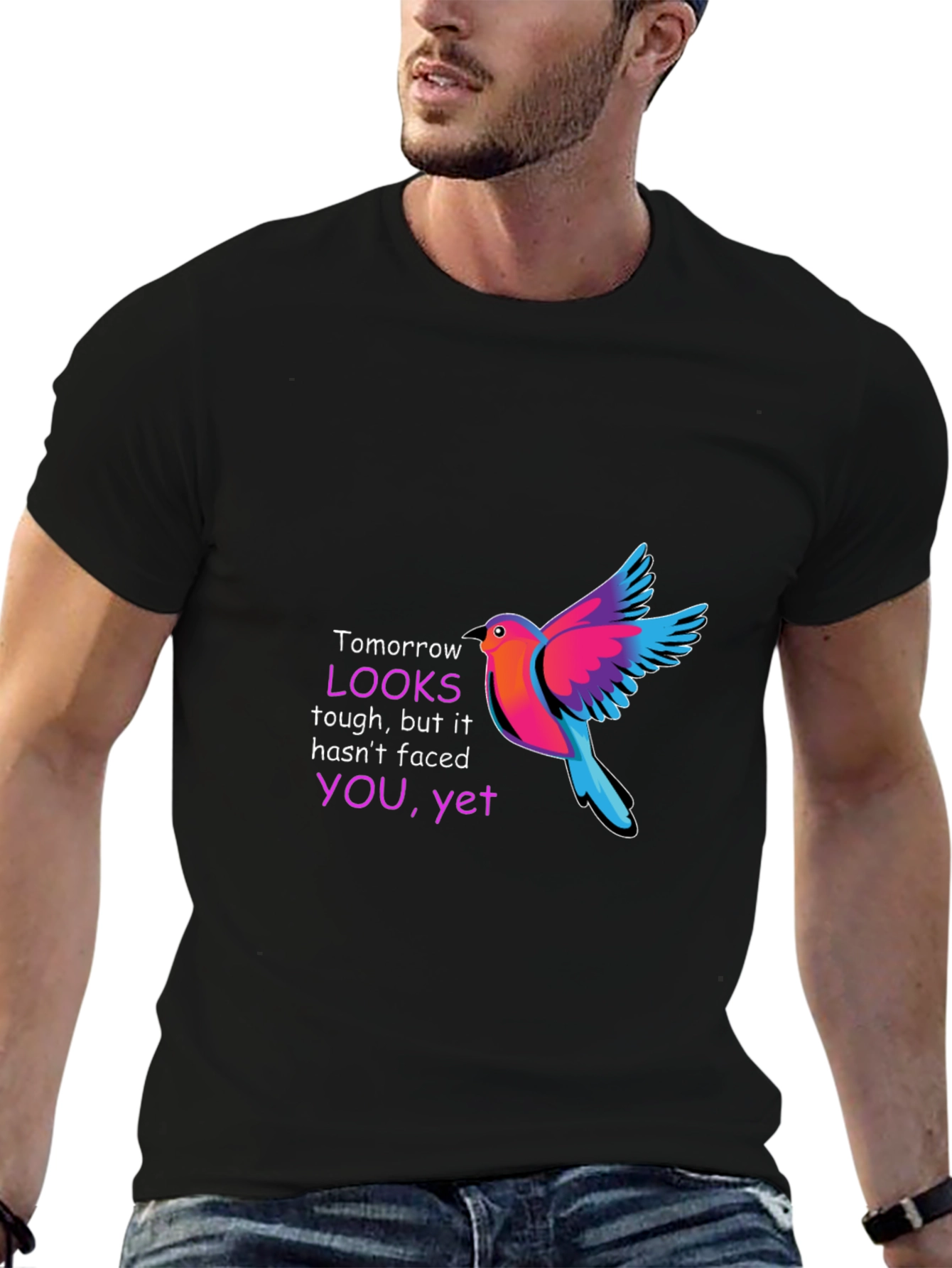 Motivational Bird Graphic T-Shirt