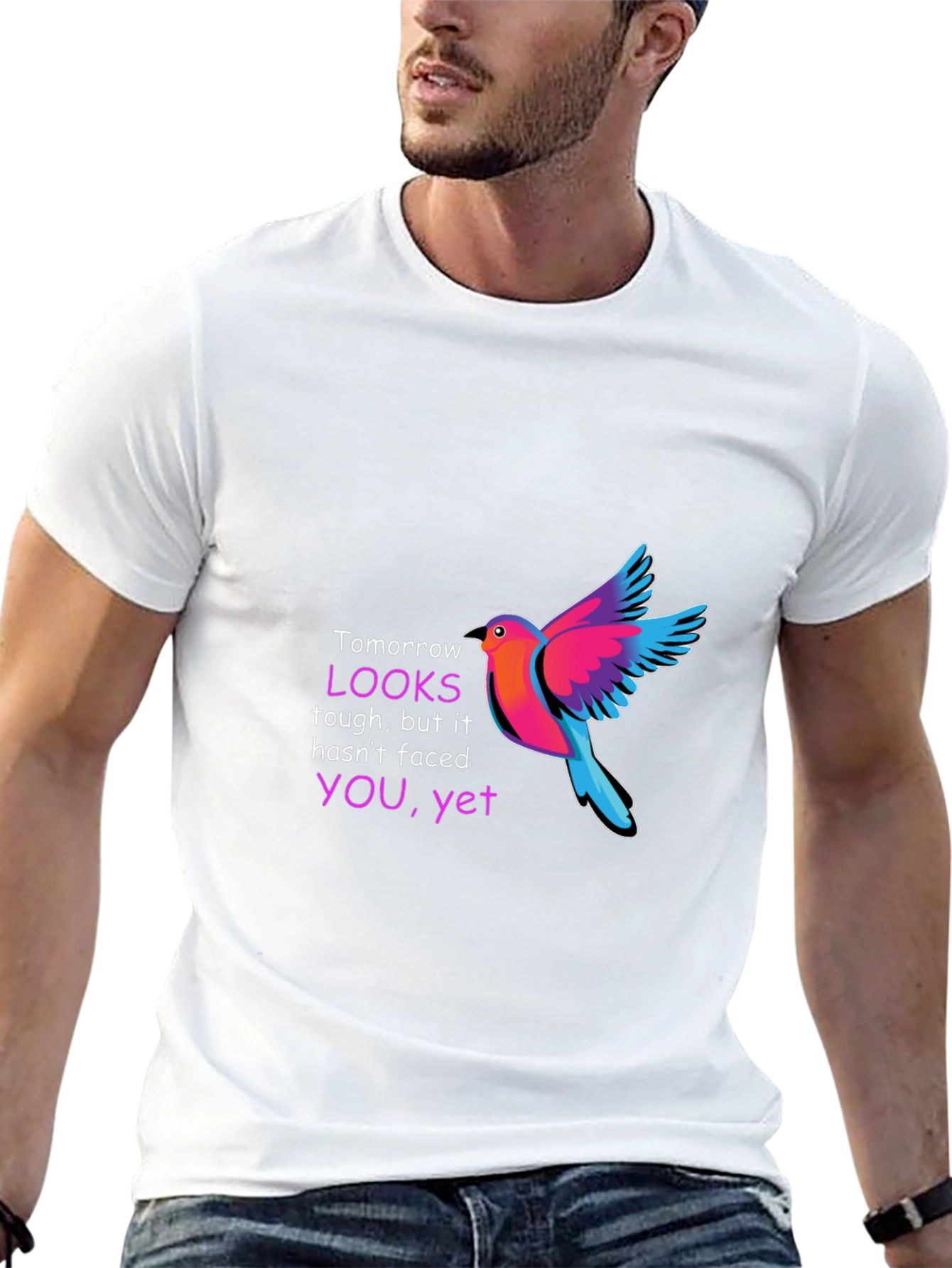 Motivational Bird Graphic T-Shirt