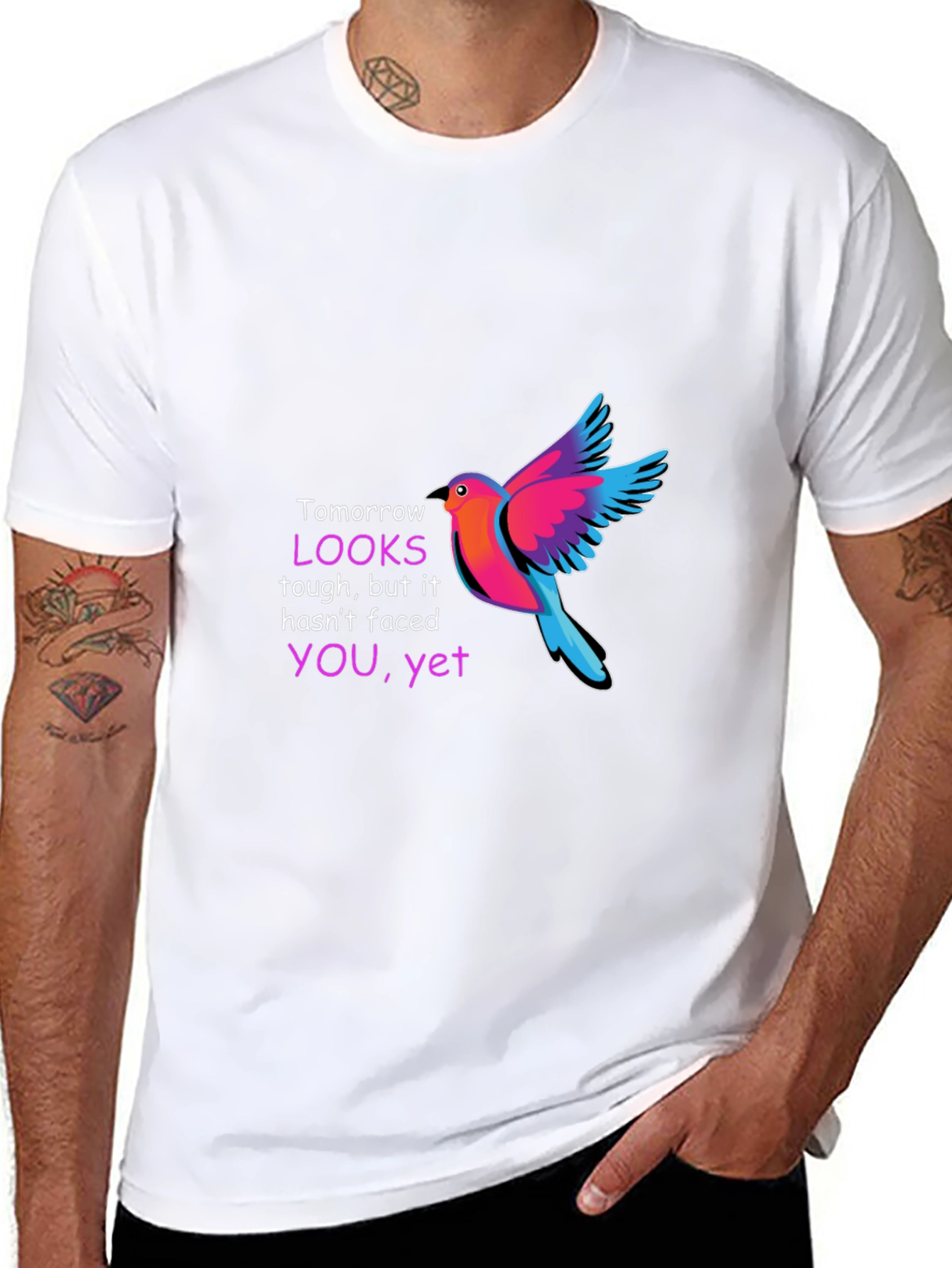 Motivational Bird Graphic T-Shirt