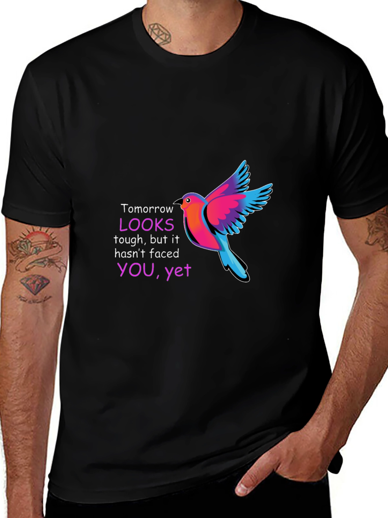 Motivational Bird Graphic T-Shirt