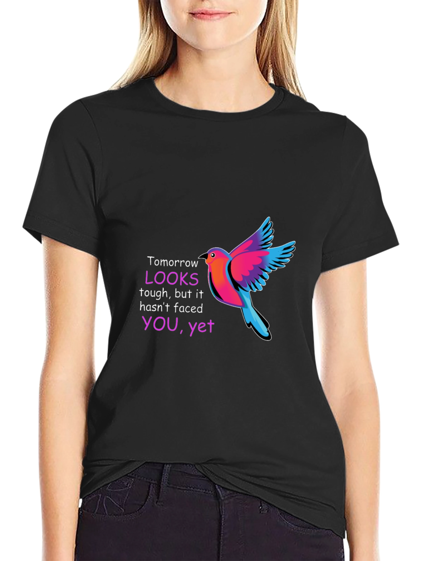 Motivational Bird Graphic T-Shirt