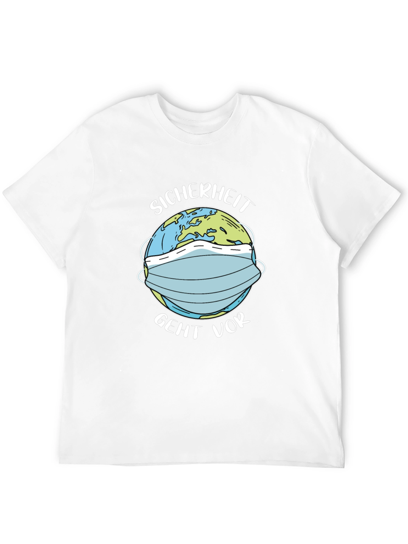 Earth Masked Black Tee - Safety First!