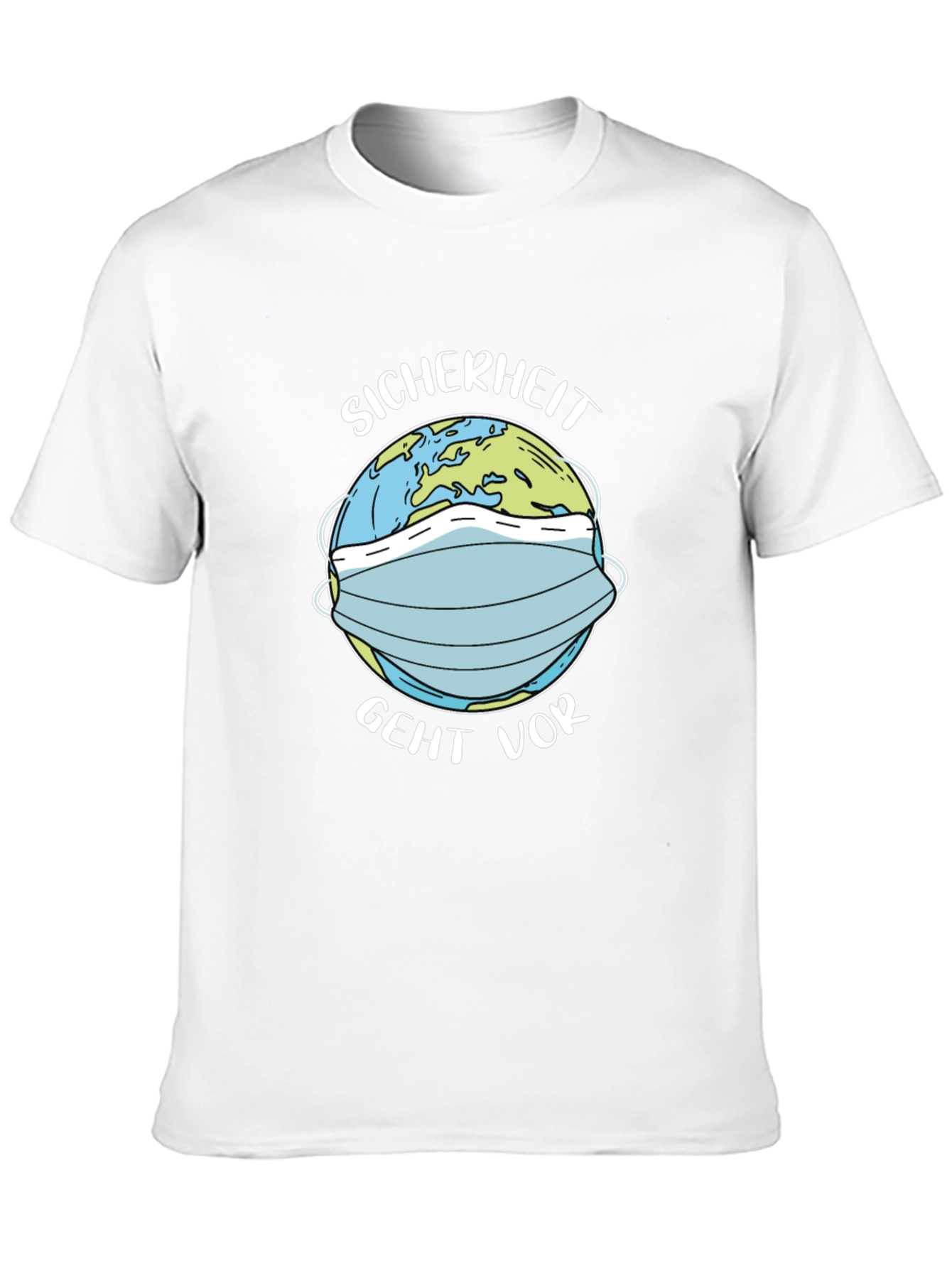 Earth Masked Black Tee - Safety First!