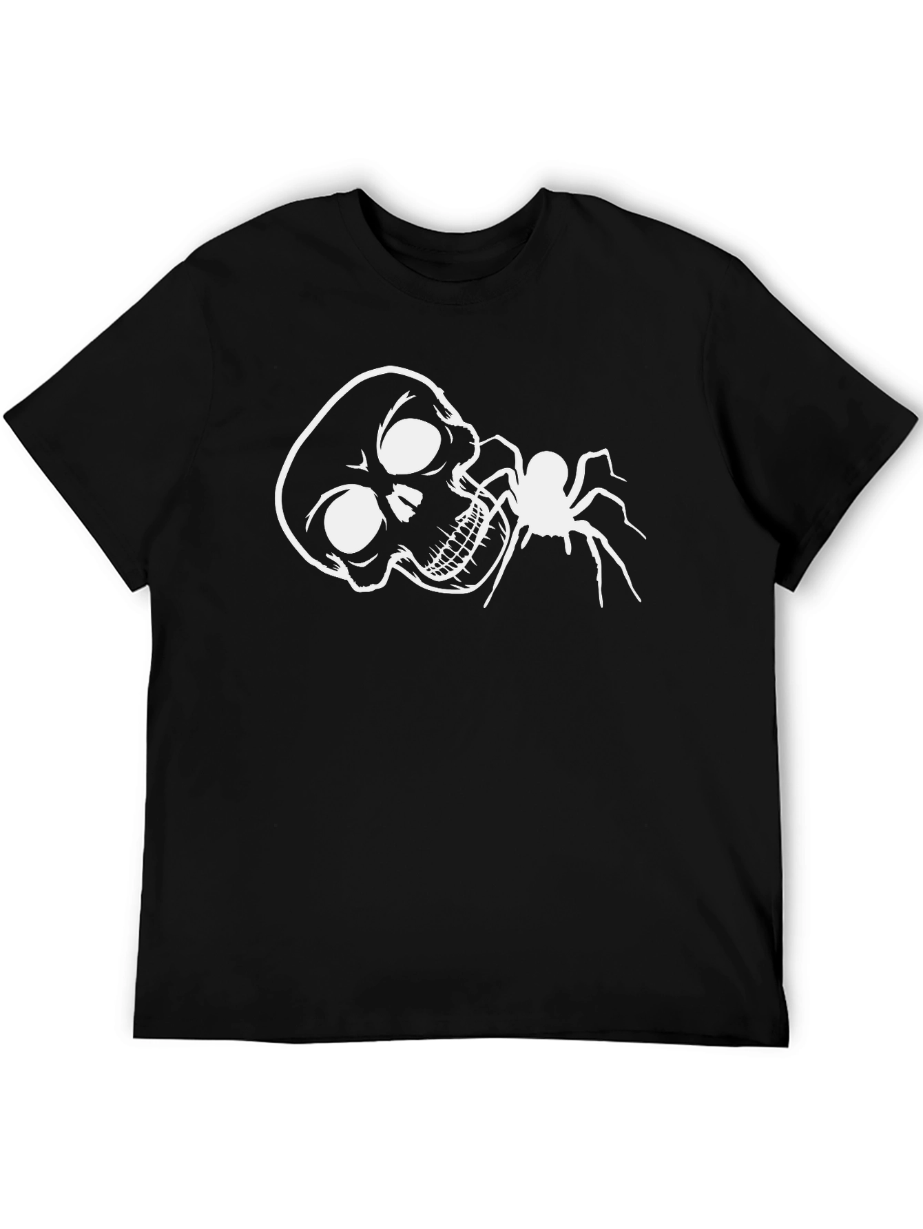 Skull & Spider Graphic Tee - Halloween Style