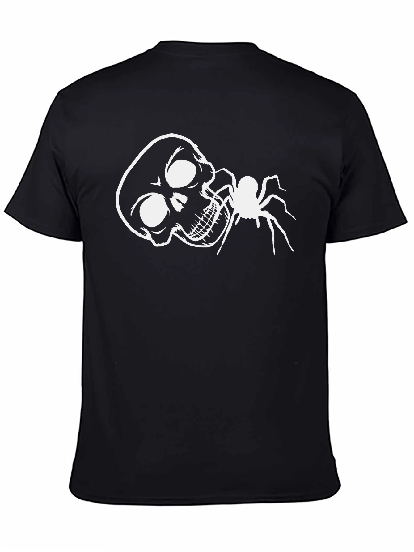 Skull & Spider Graphic Tee - Halloween Style