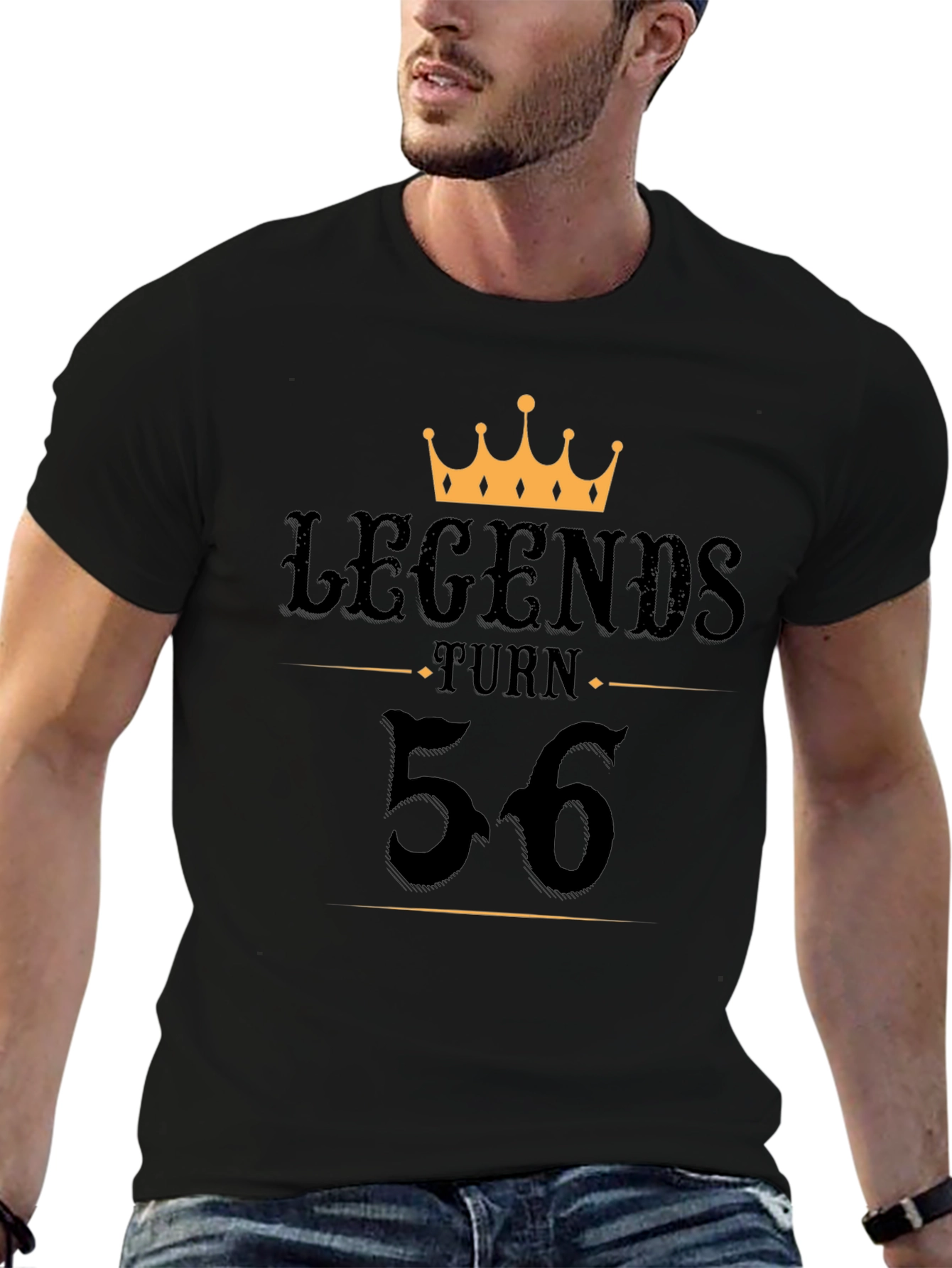 Legends Turn 56 Black T-Shirt