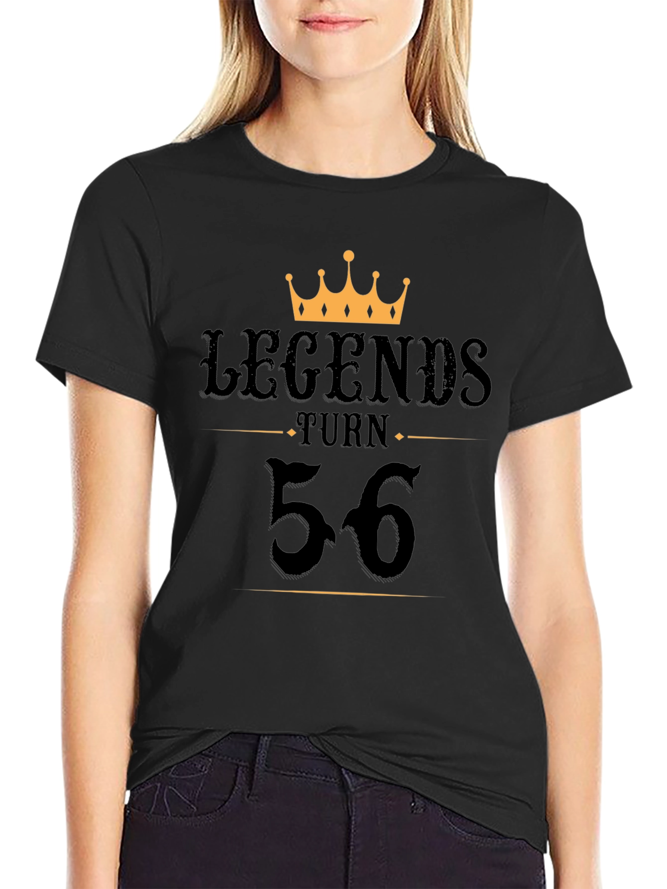 Legends Turn 56 Black T-Shirt