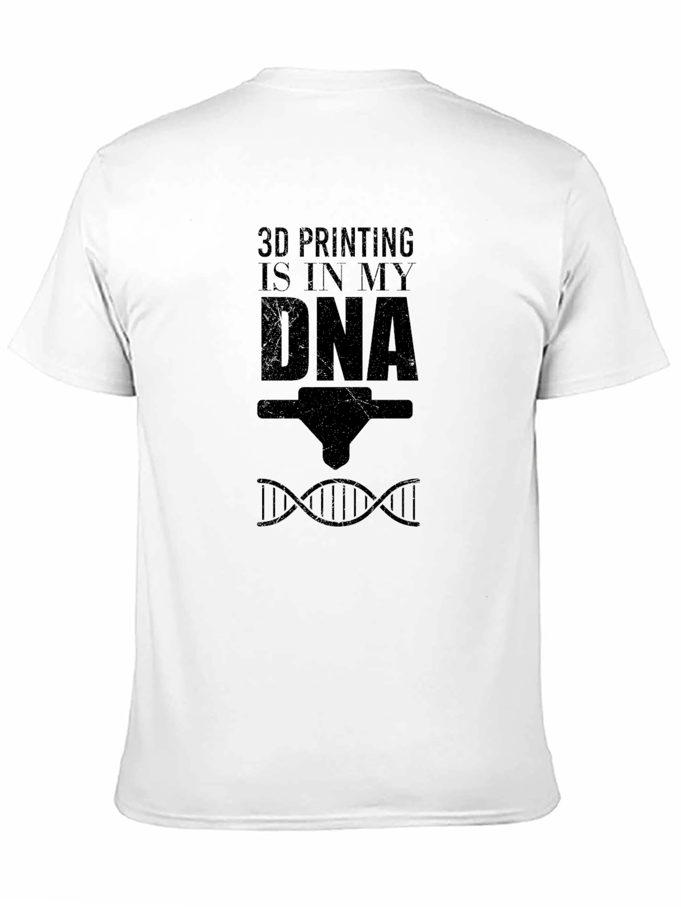 3D Printing DNA Black Graphic T-Shirt