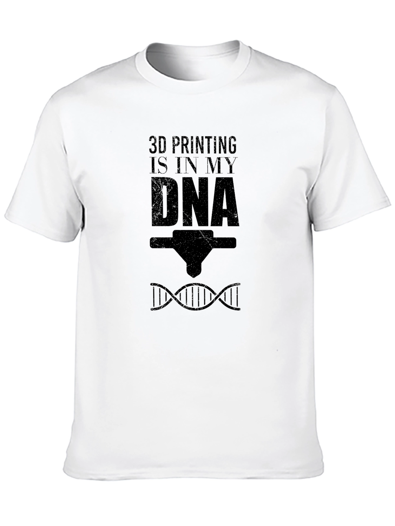 3D Printing DNA Black Graphic T-Shirt
