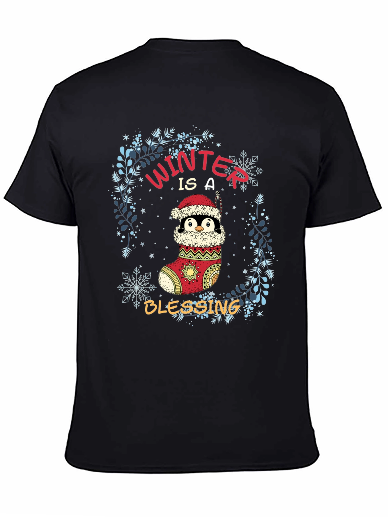 Winter Blessing Penguin Christmas T-Shirt