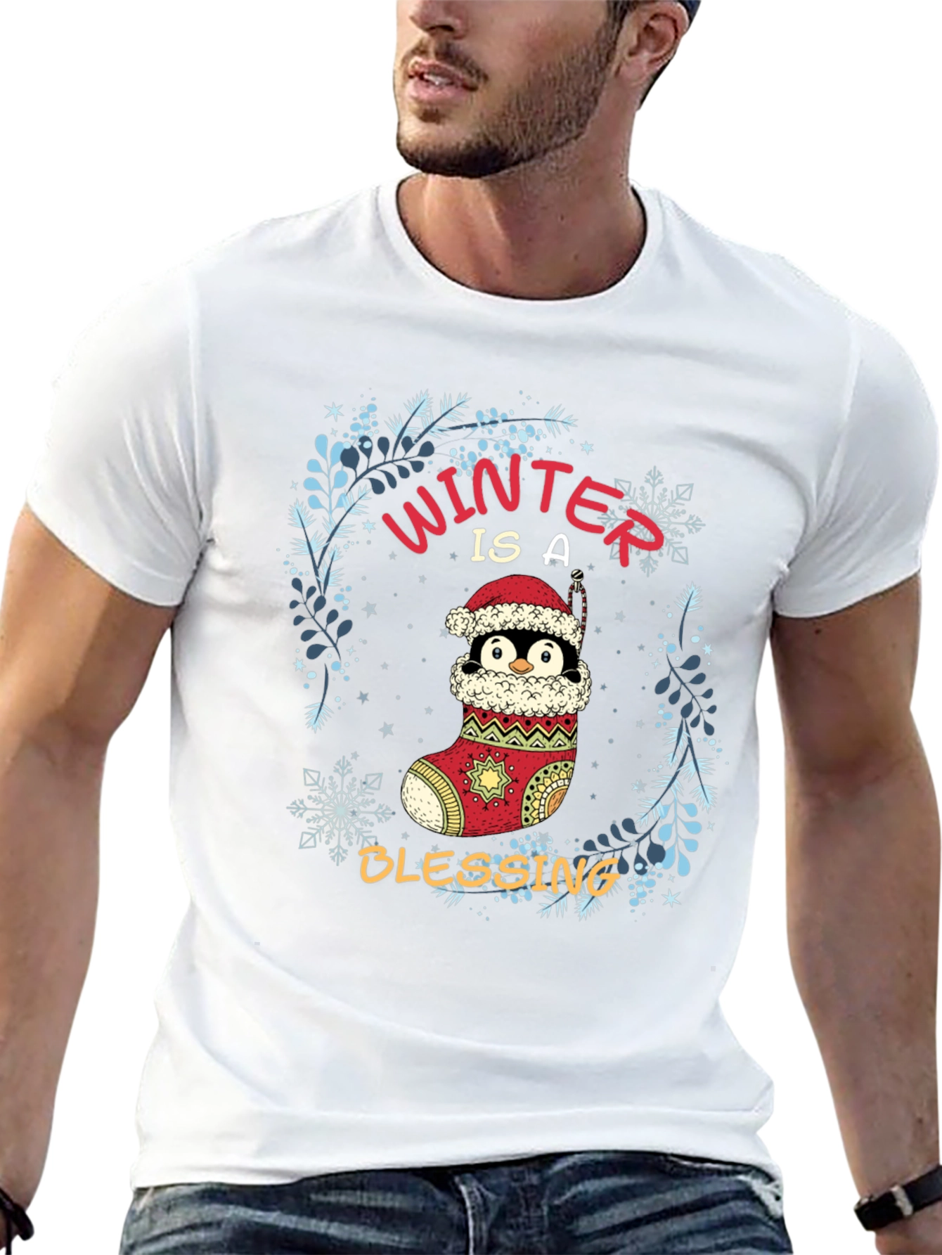 Winter Blessing Penguin Christmas T-Shirt