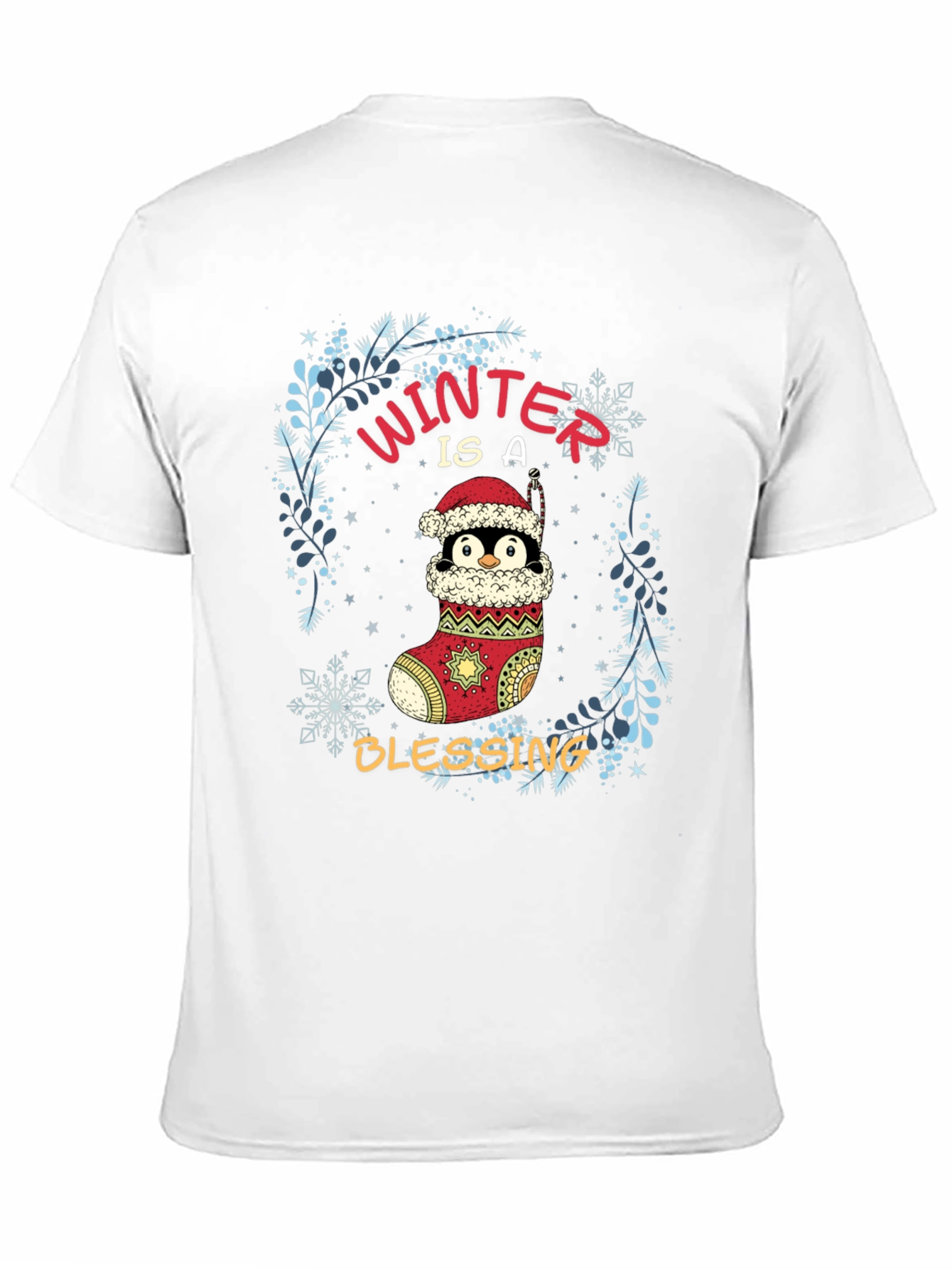 Winter Blessing Penguin Christmas T-Shirt