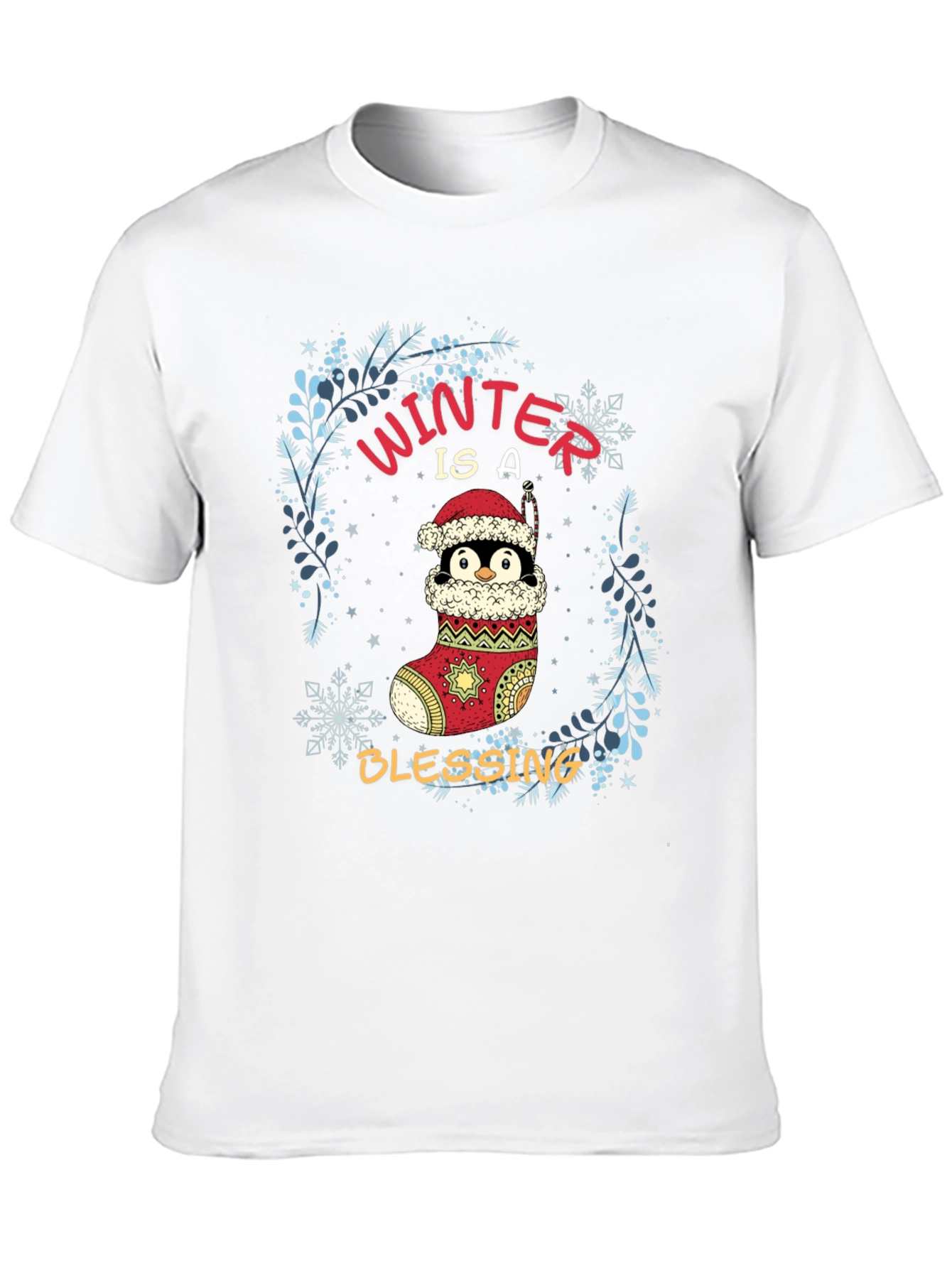 Winter Blessing Penguin Christmas T-Shirt