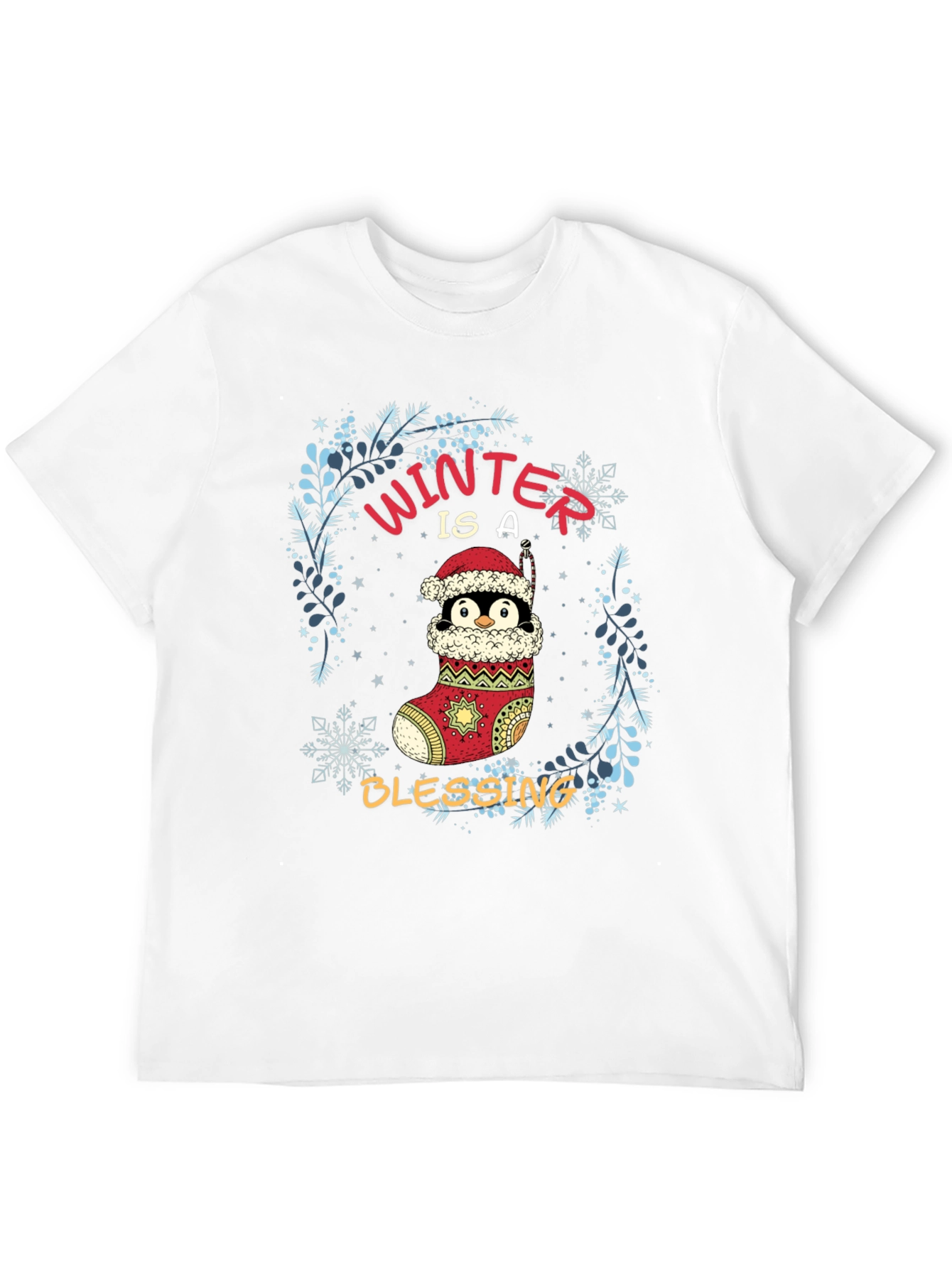 Winter Blessing Penguin Christmas T-Shirt